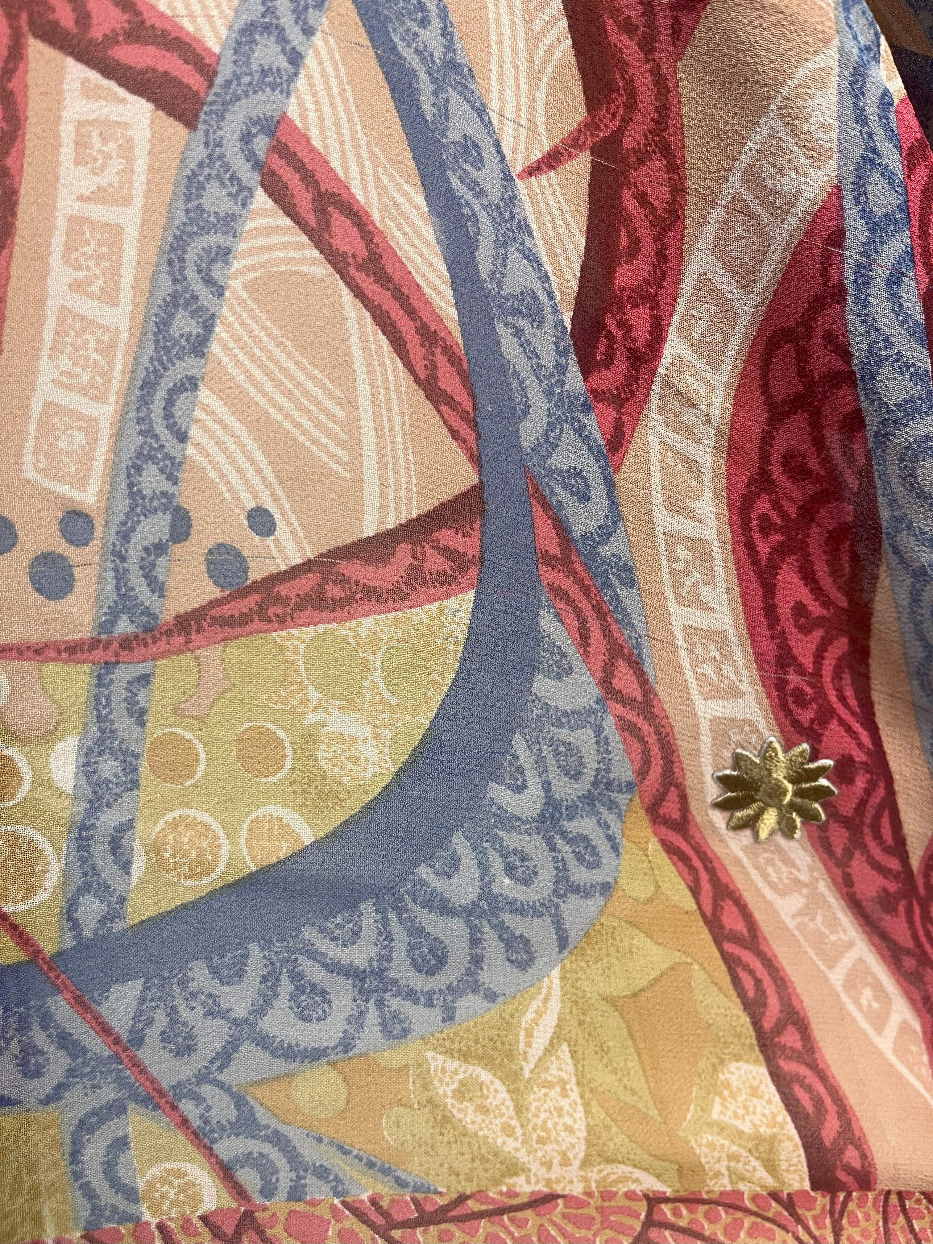 PRG7478 Sheer Wabi Sabi Pure Silk Boxy Top