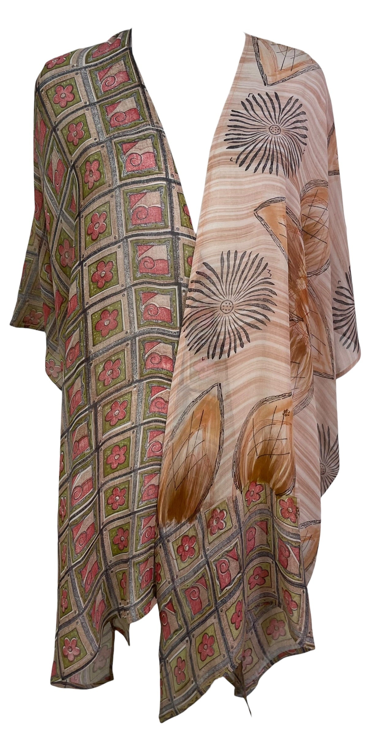 PRG9034 Sheer Wabi Sabi Pure Silk Cardigan
