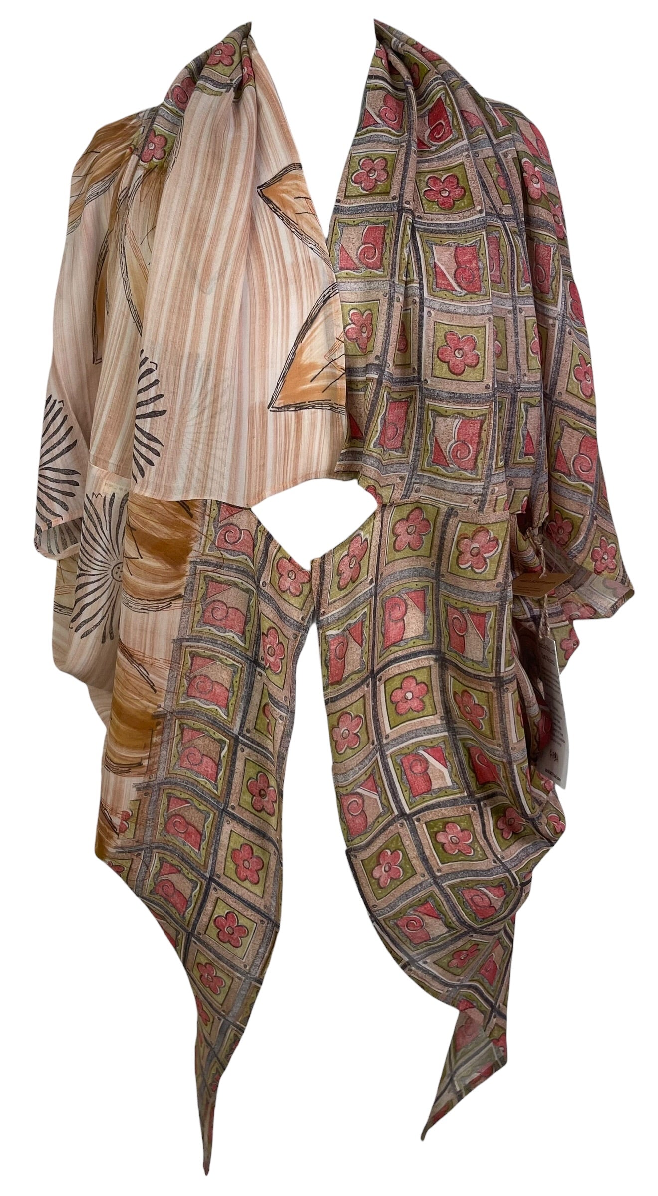 PRG9034 Sheer Wabi Sabi Pure Silk Cardigan