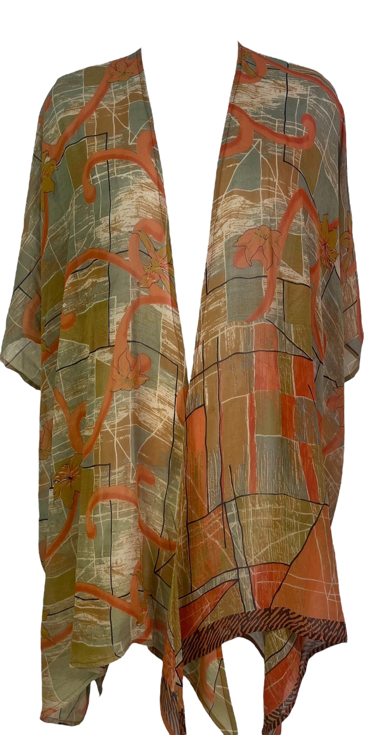 PRG8101 Sheer Avatar Pure Silk Cardigan