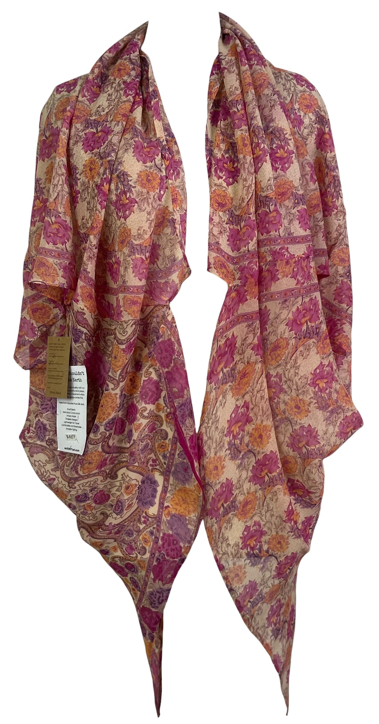 PRG9037 Sheer Wabi Sabi Pure Silk Cardigan