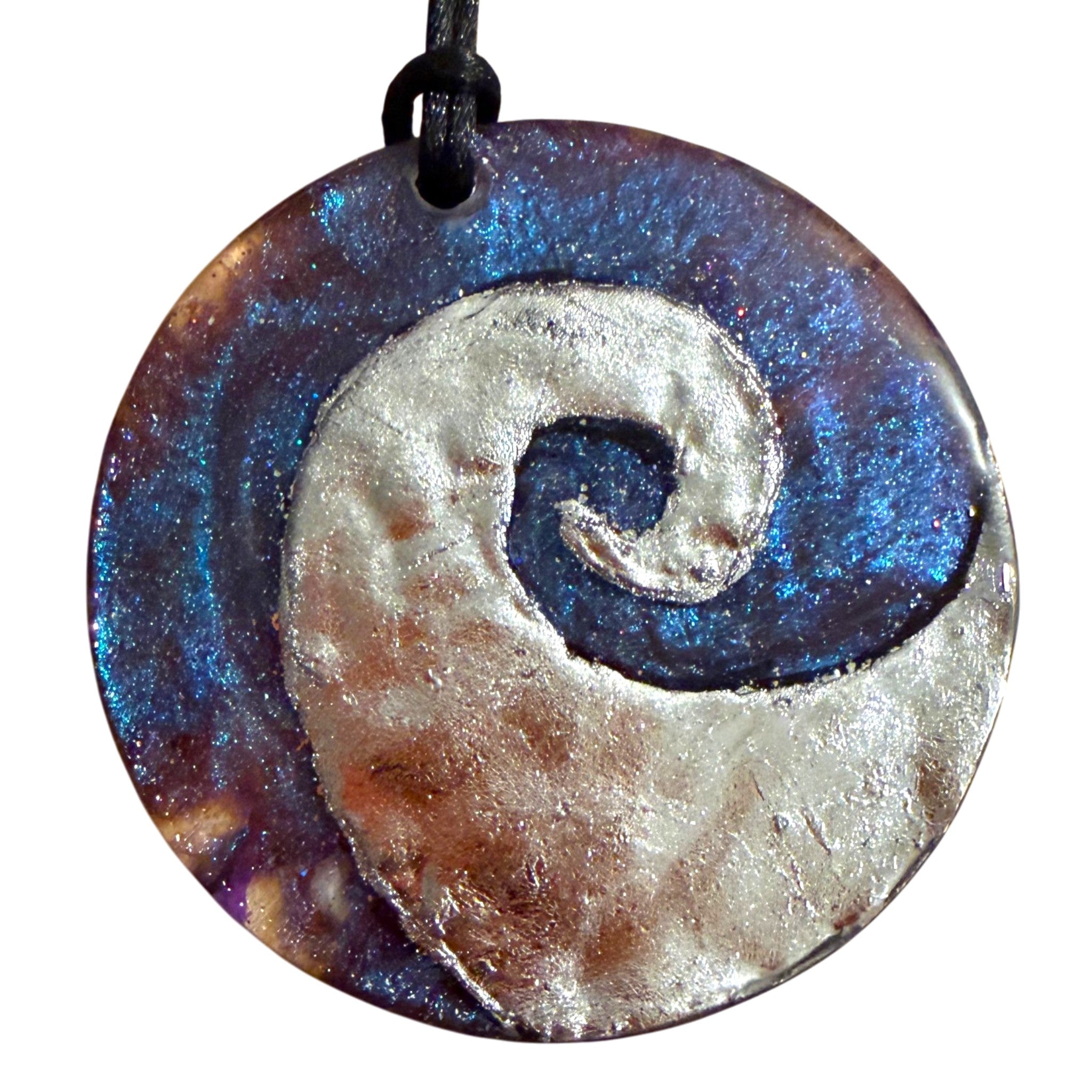 Blue and Copper Spray Pendant