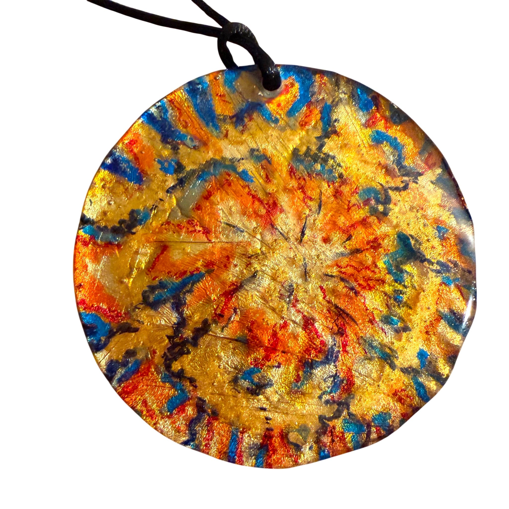Pink and Orange Burst Pendant