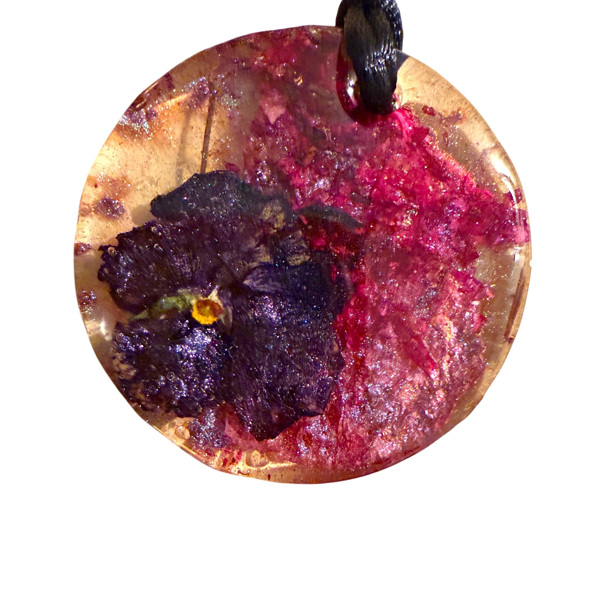 Pansy on Bougainvillea Pendant