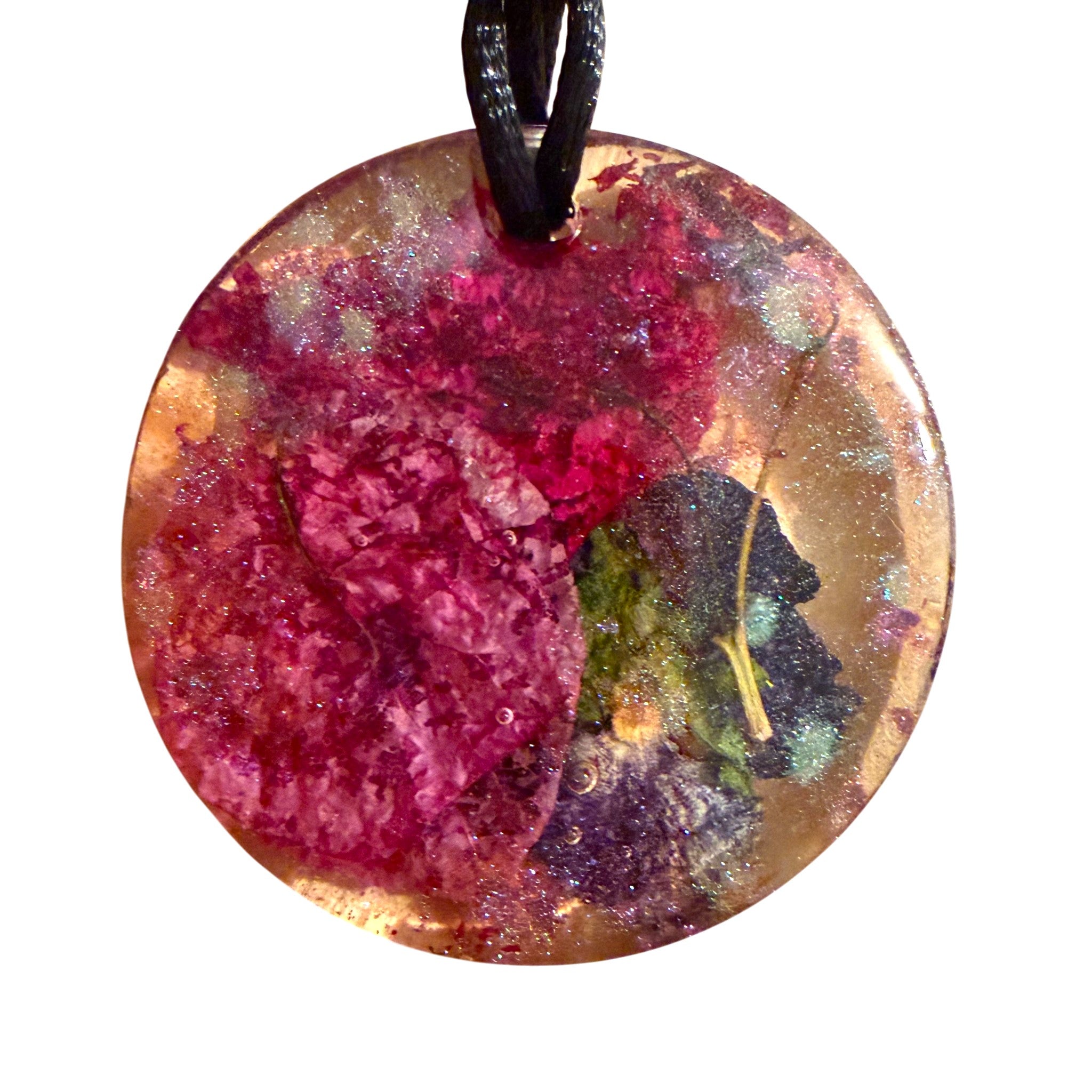 Pansy on Bougainvillea Pendant
