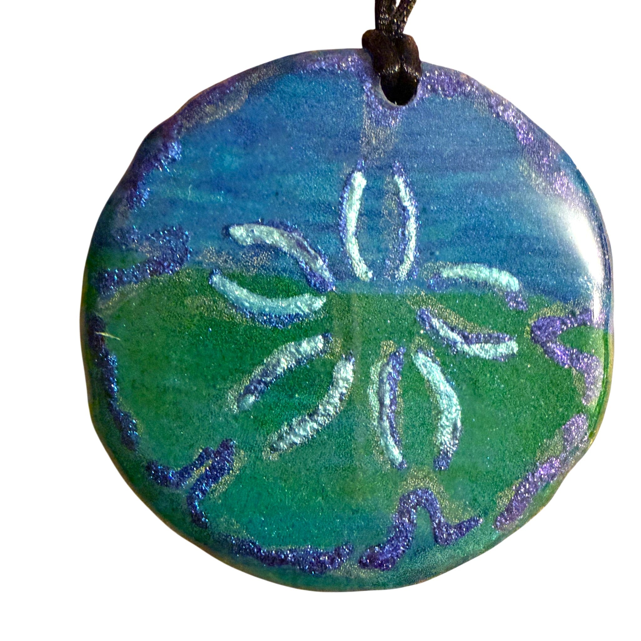 Blue Sand Dollar Pendant