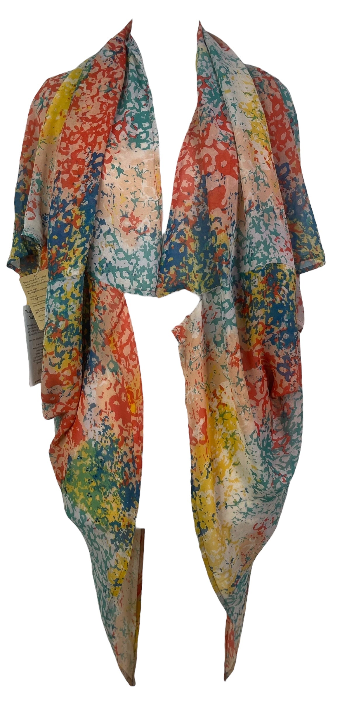 PRG8109 Sheer Wabi Sabi Pure Silk Cardigan