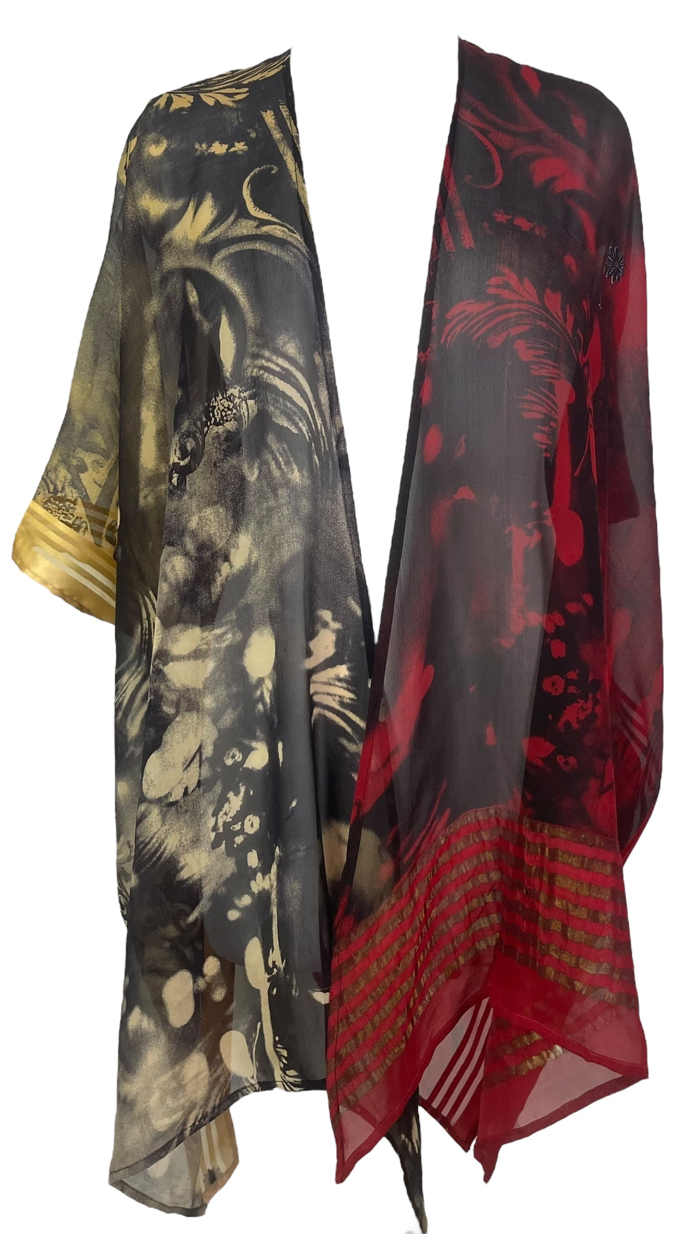 PRG8152 Sheer Wabi Sabi Pure Silk Cardigan