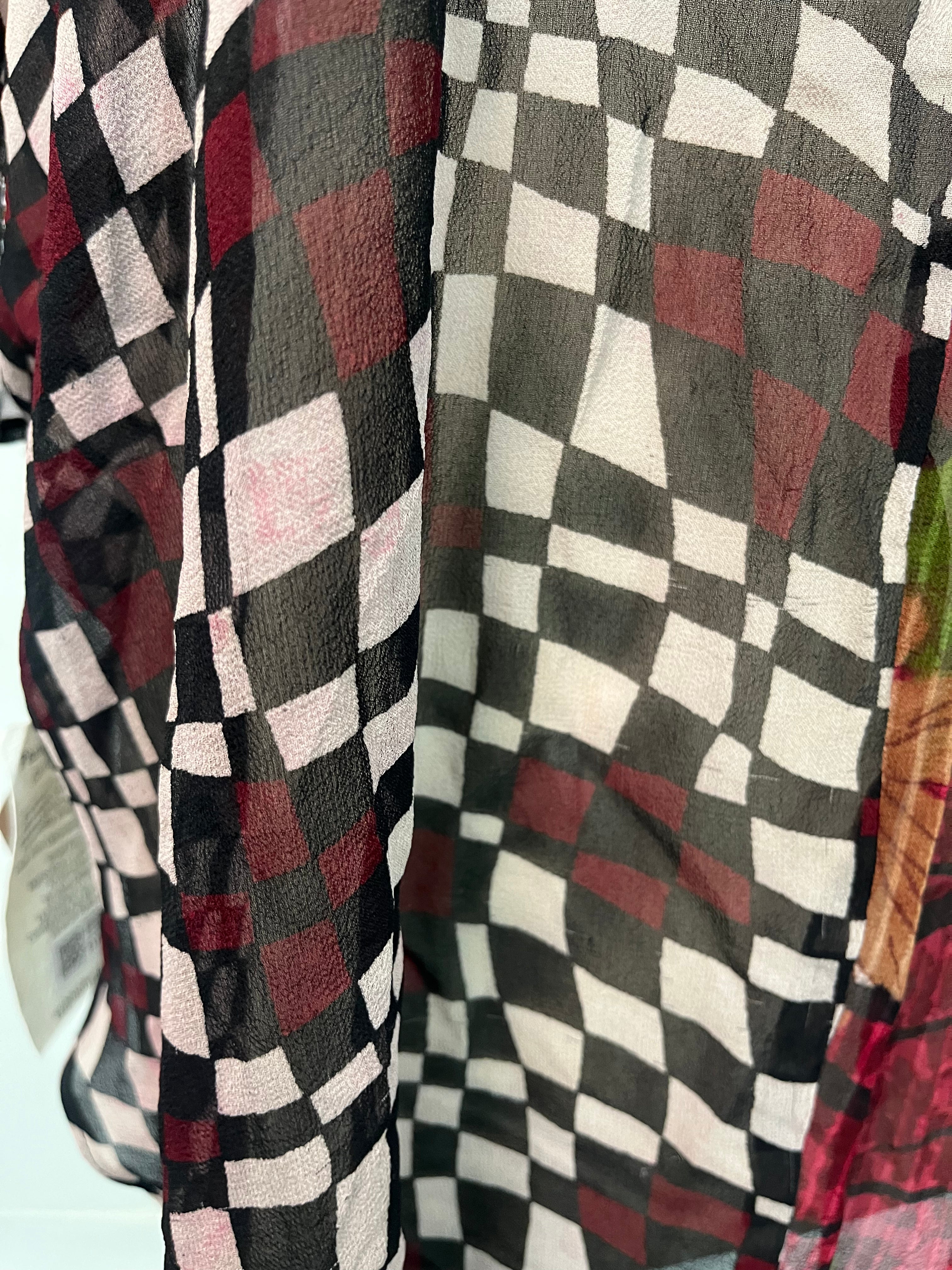 PRG7562 Sheer Wabi Sabi Pure Silk Waterfall Top