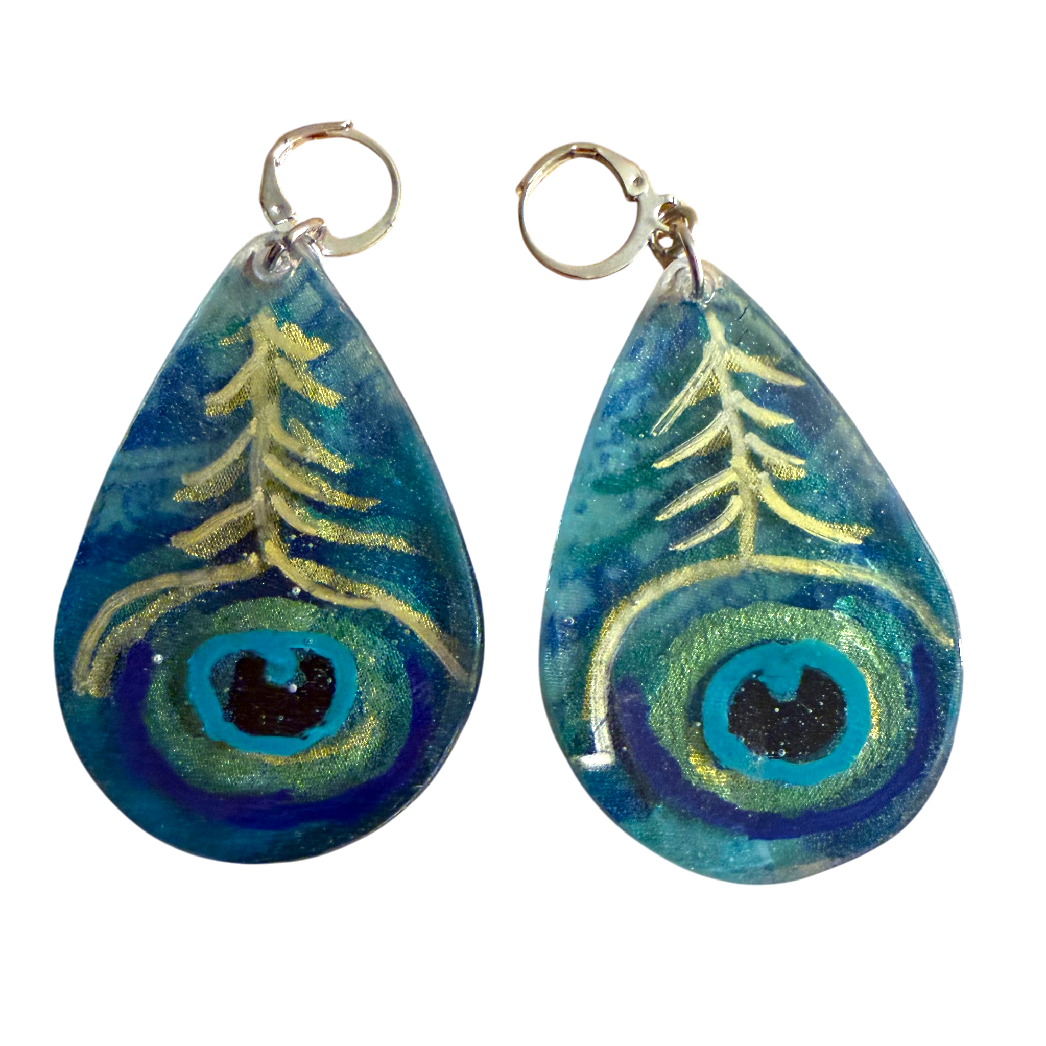 Marvin Peacock Earrings