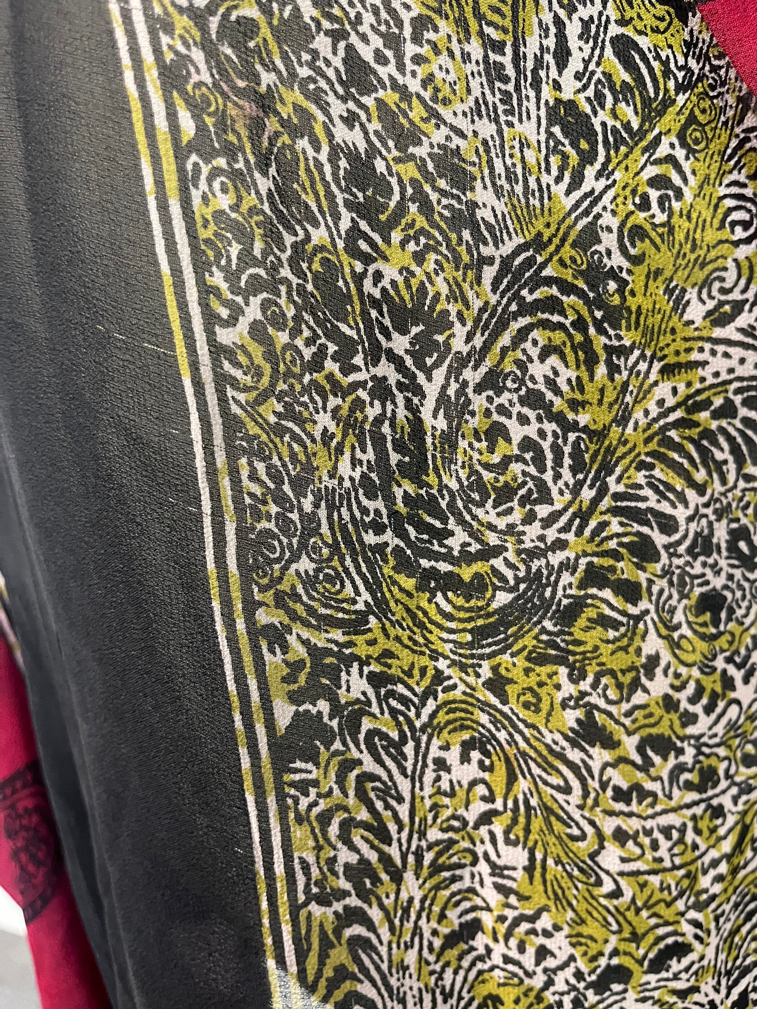 PRG7792 Sheer Wabi Sabi Pure Silk Self Pocket Tunic Dress