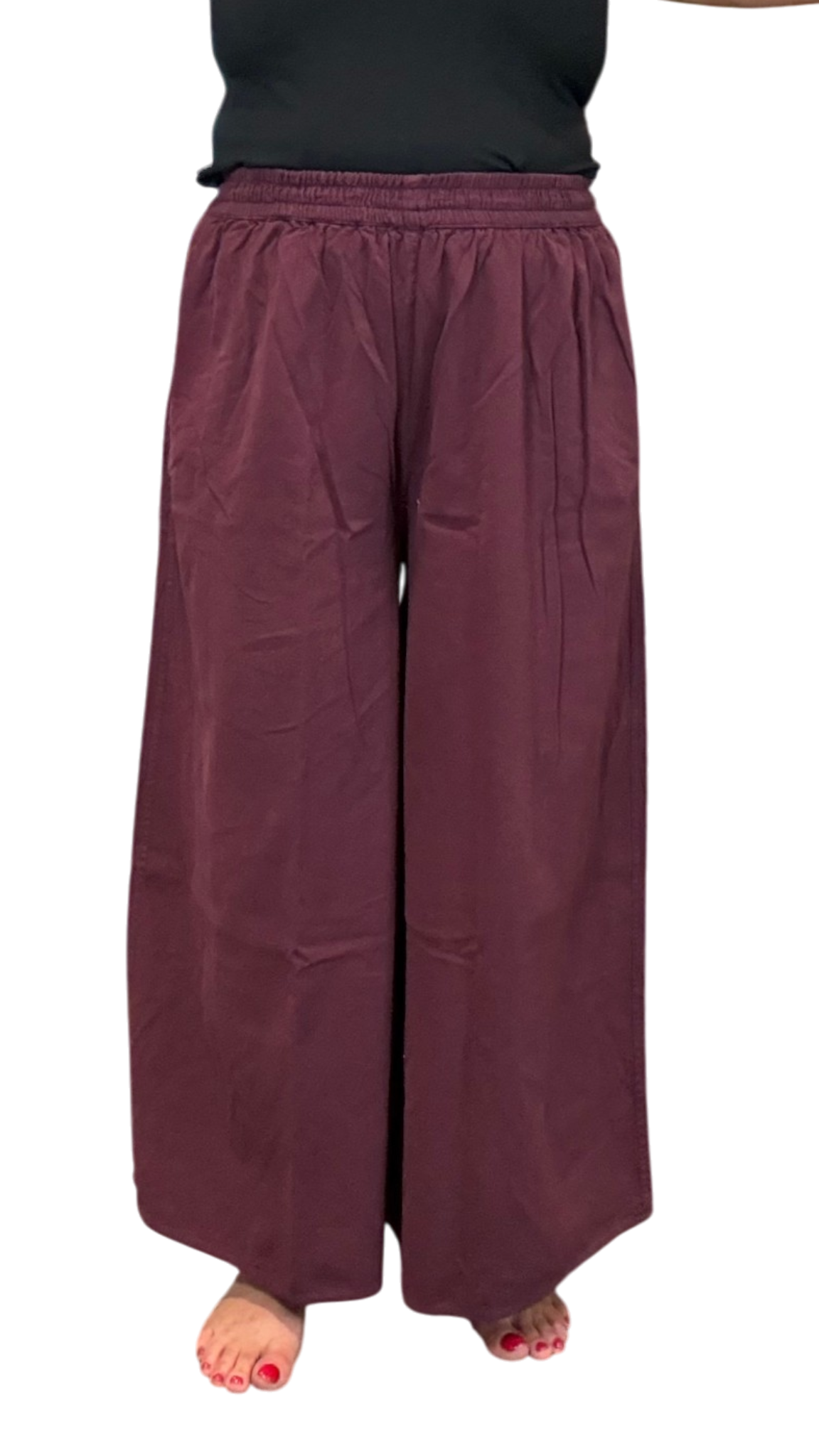 Purple Cotton Palazzo Pants