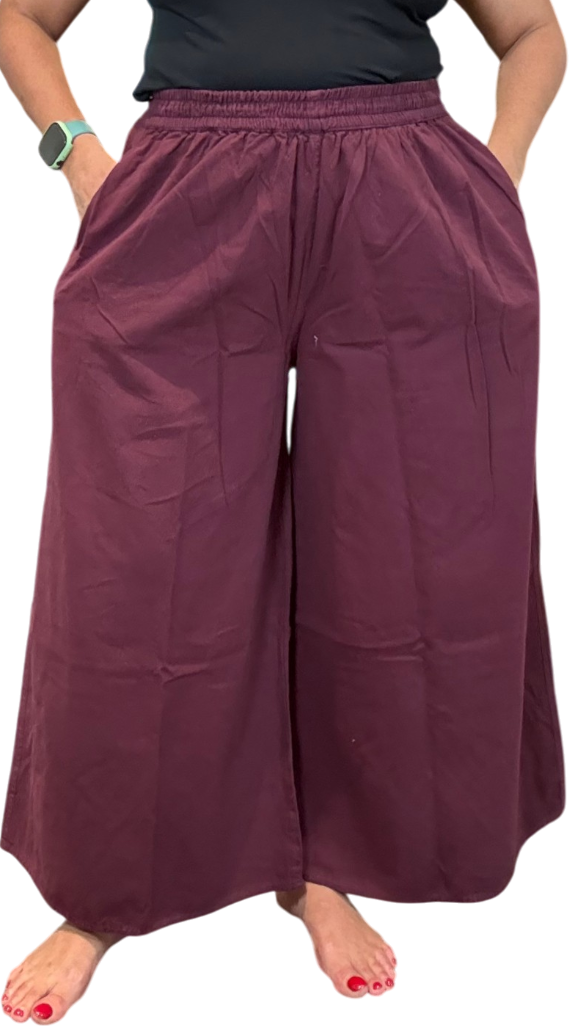 Purple Cotton Palazzo Pants
