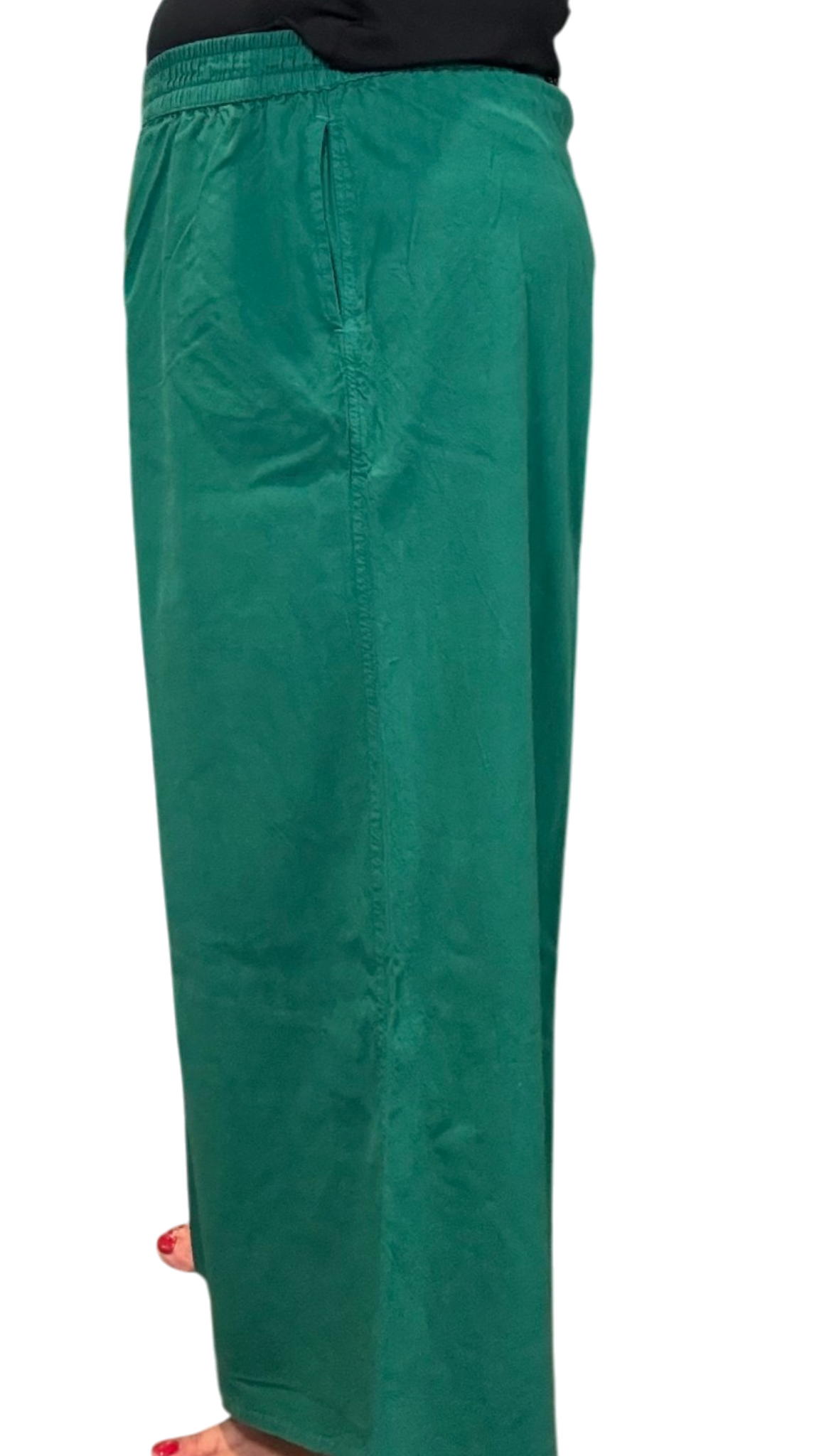 Emerald Cotton Palazzo Pants