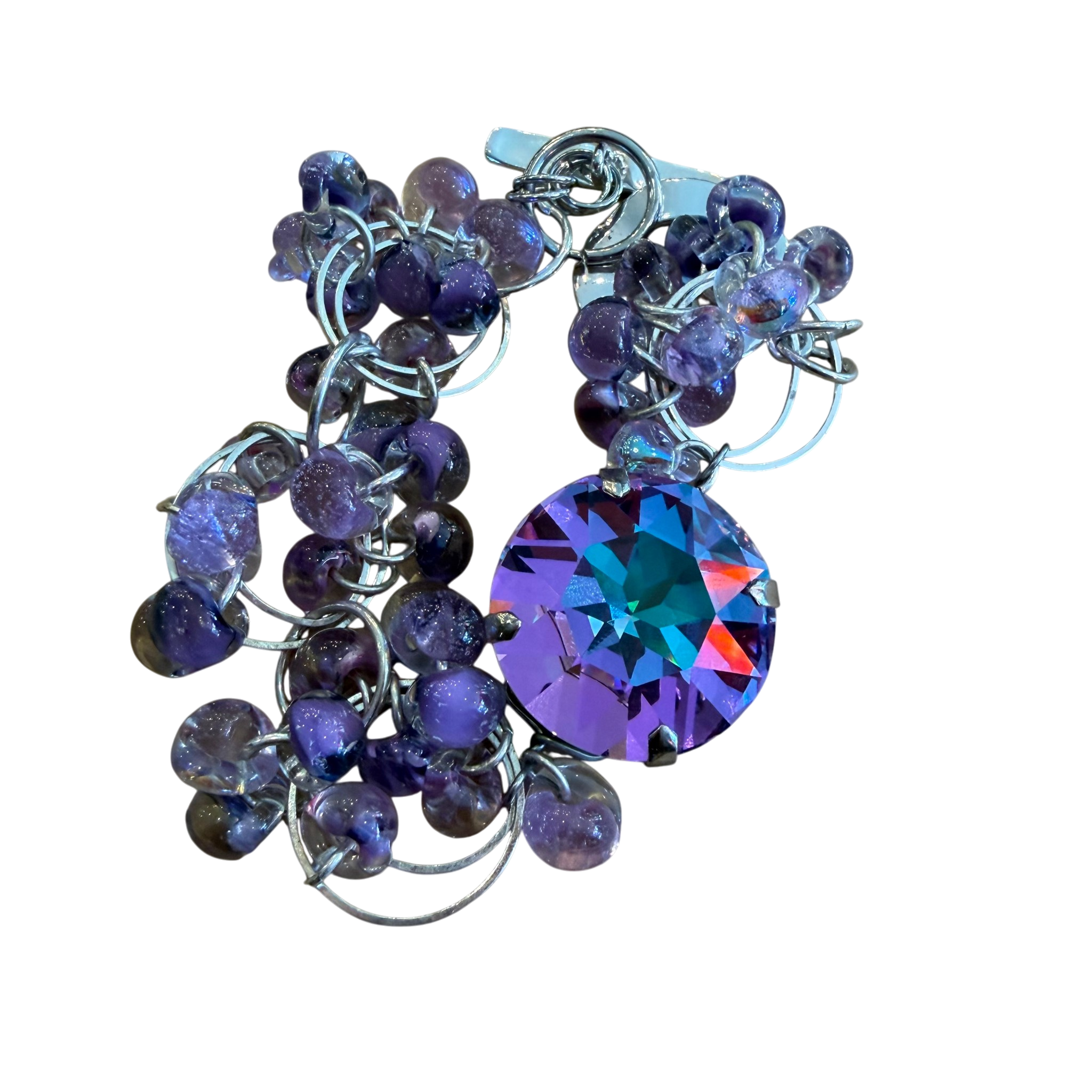 Purple Prism Glass Bracelet