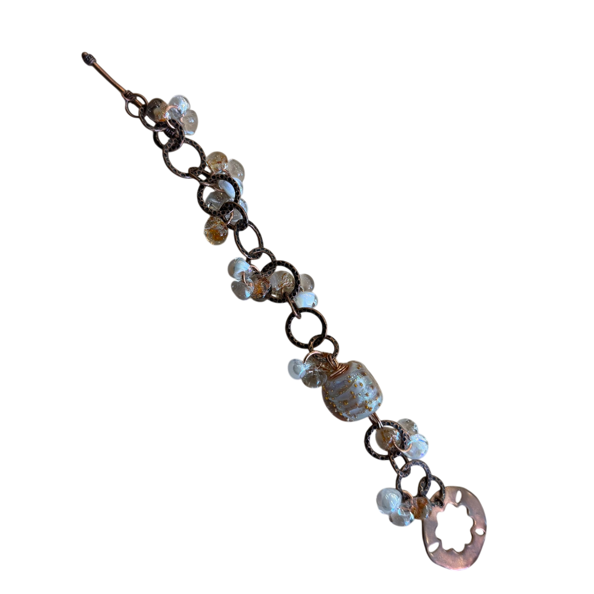 Winter Berries Glass Bracelet
