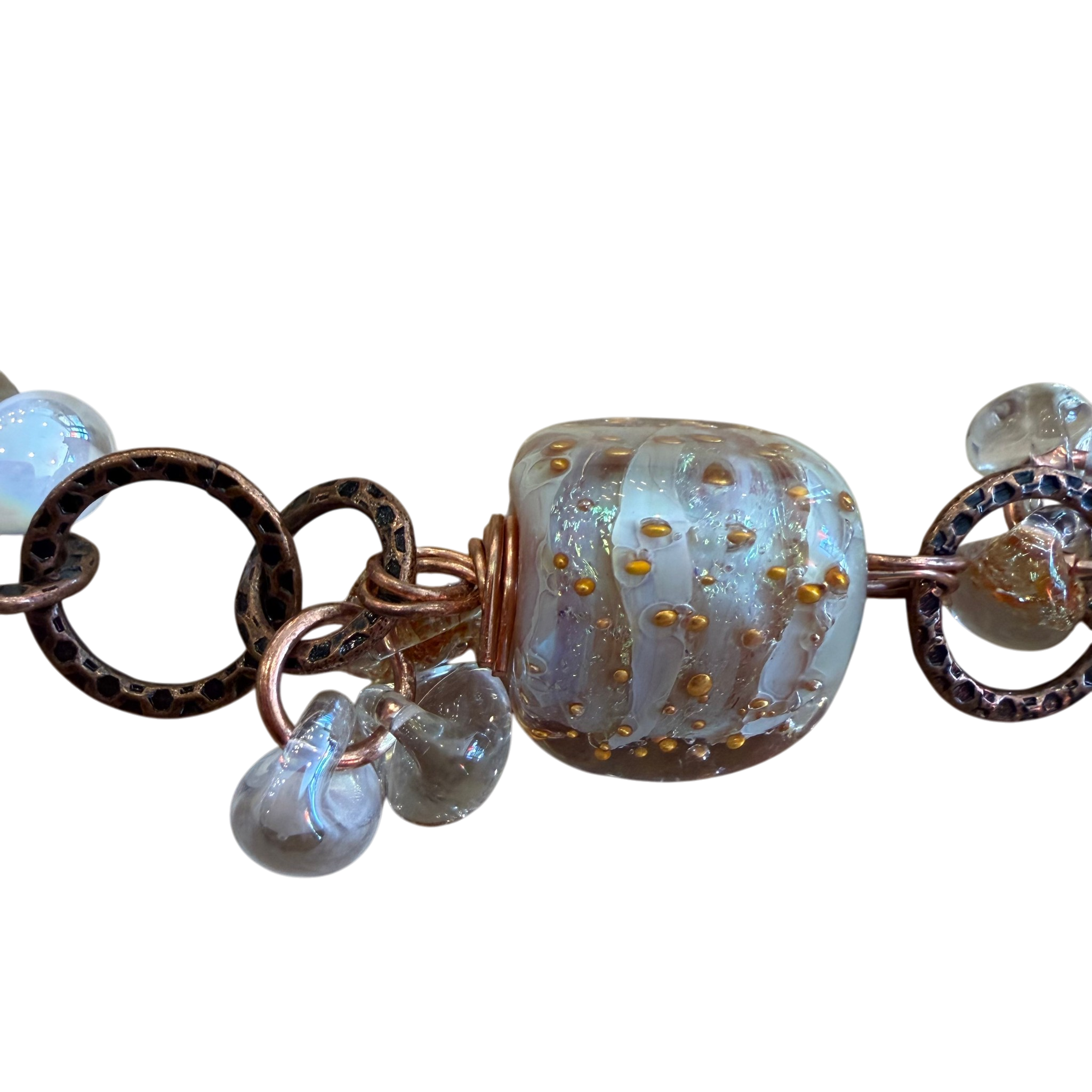 Winter Berries Glass Bracelet