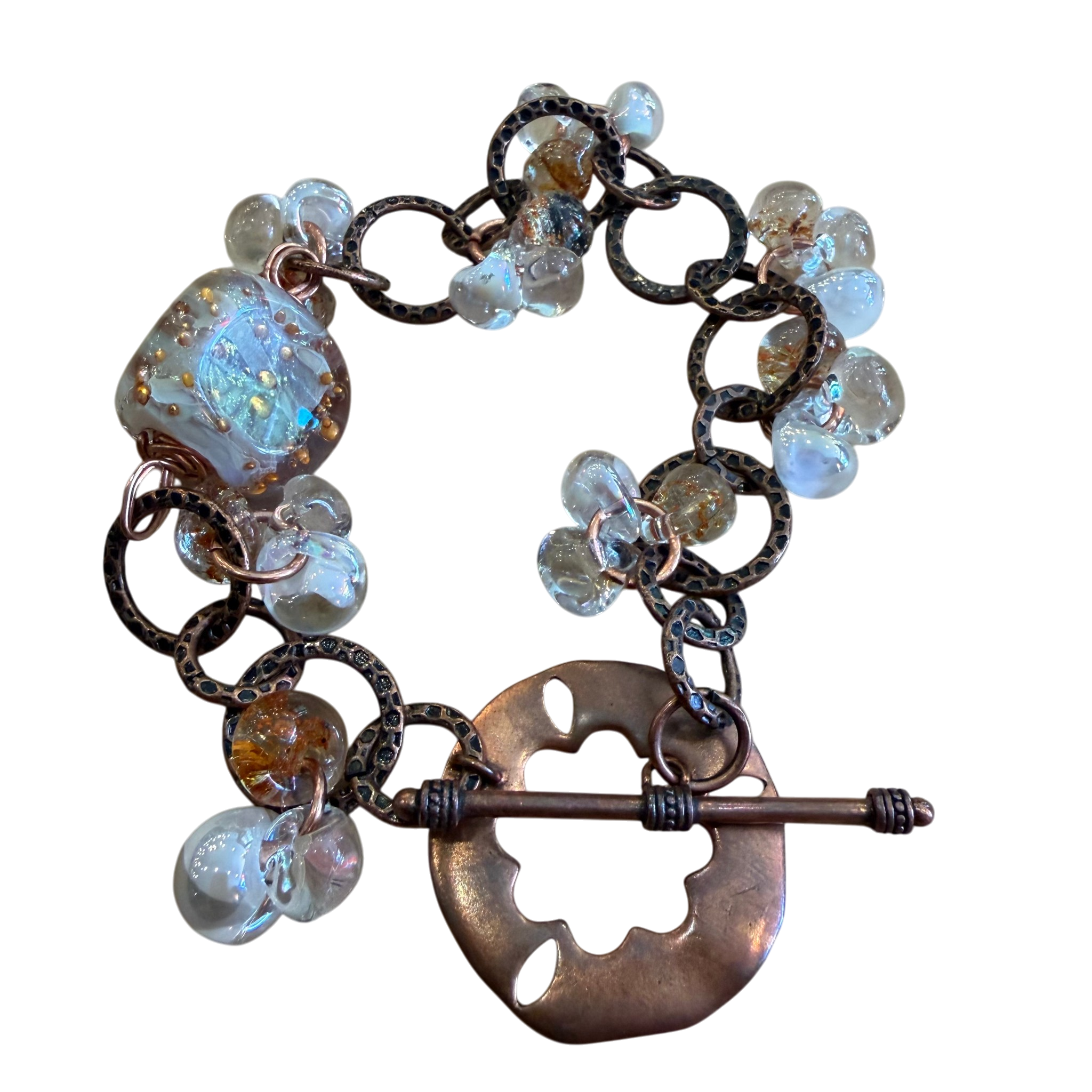 Winter Berries Glass Bracelet