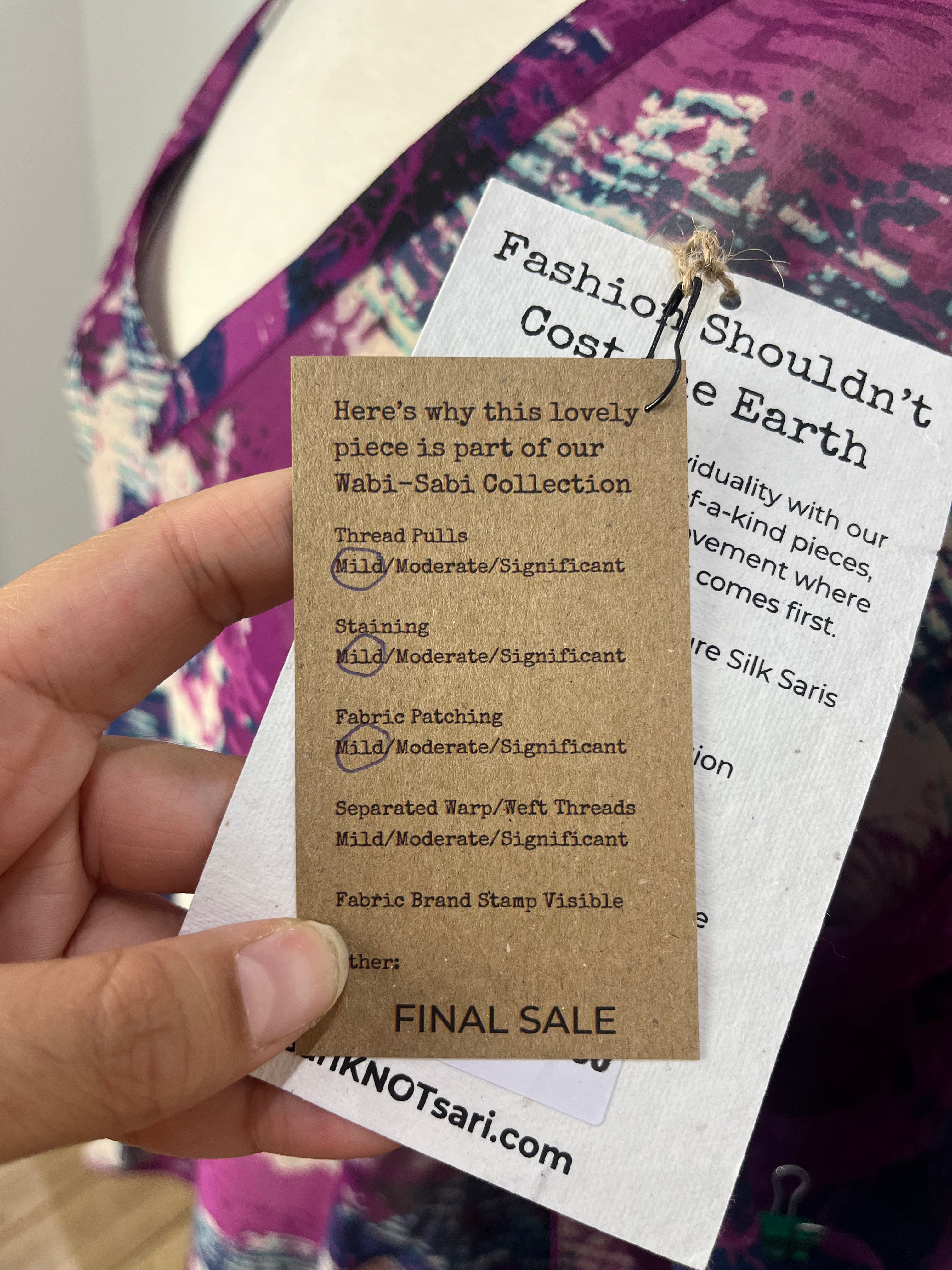 PRG7880 Sheer Wabi Sabi Pure Silk Long Tunic with Side Ties