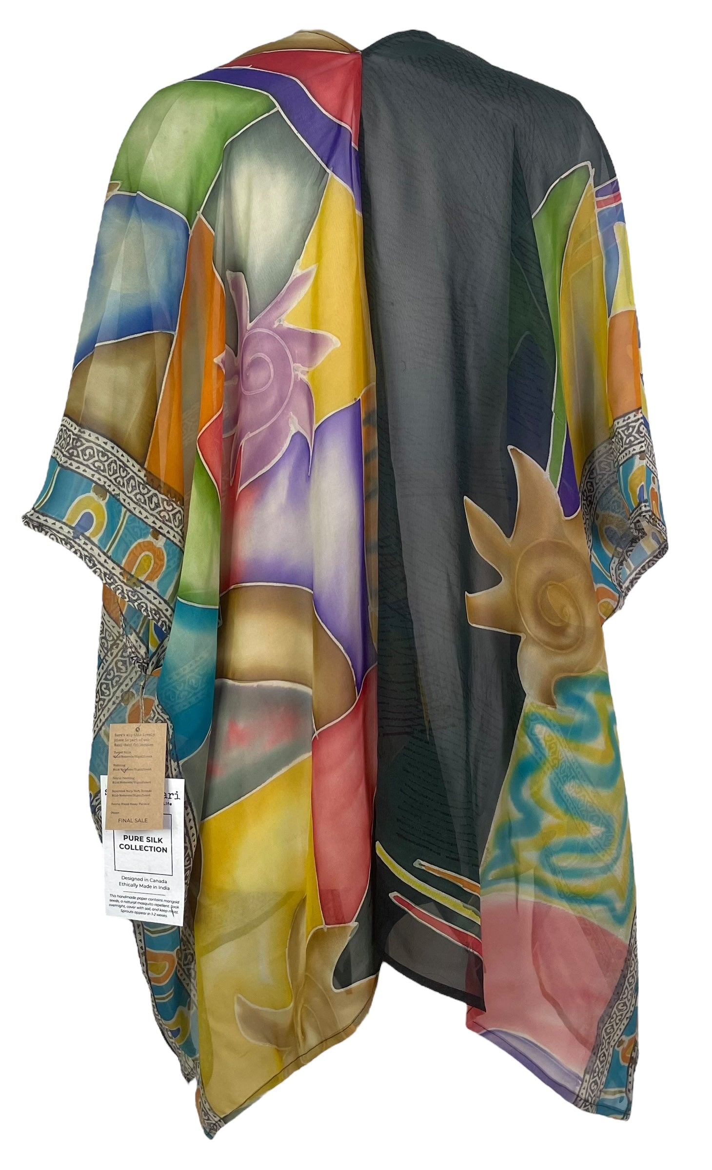 PRG8141 Sheer Wabi Sabi Pure Silk Cardigan