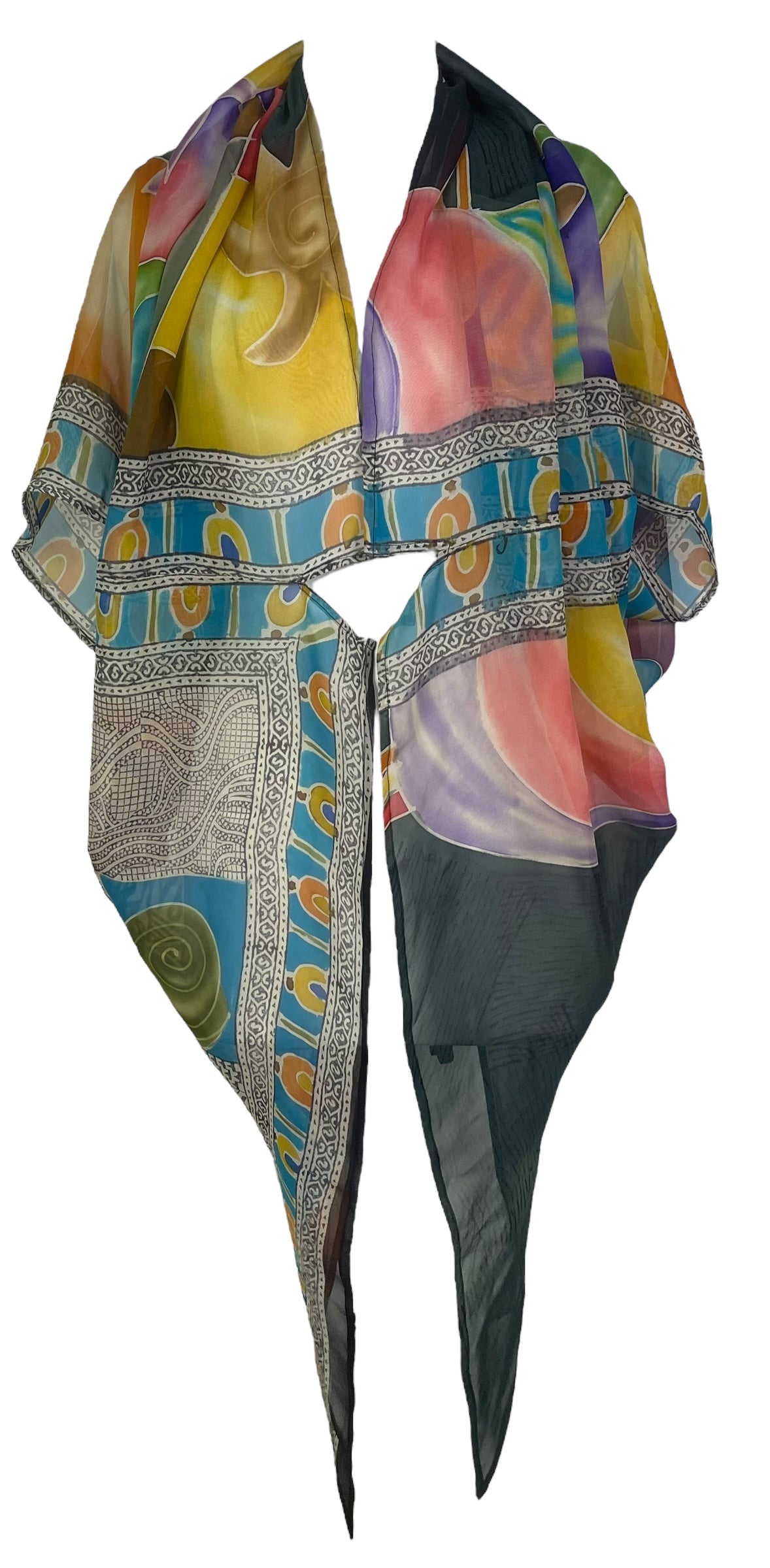 PRG8141 Sheer Wabi Sabi Pure Silk Cardigan