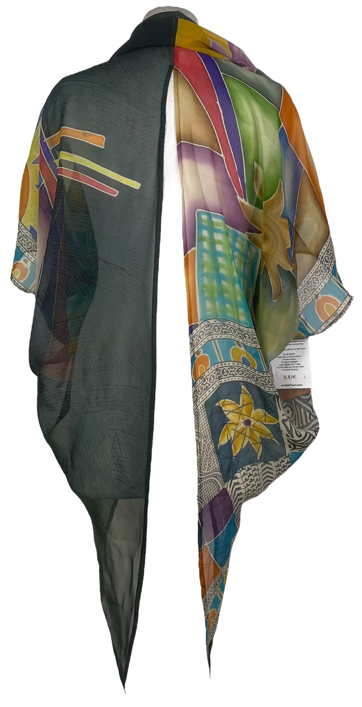 PRG8141 Sheer Wabi Sabi Pure Silk Cardigan