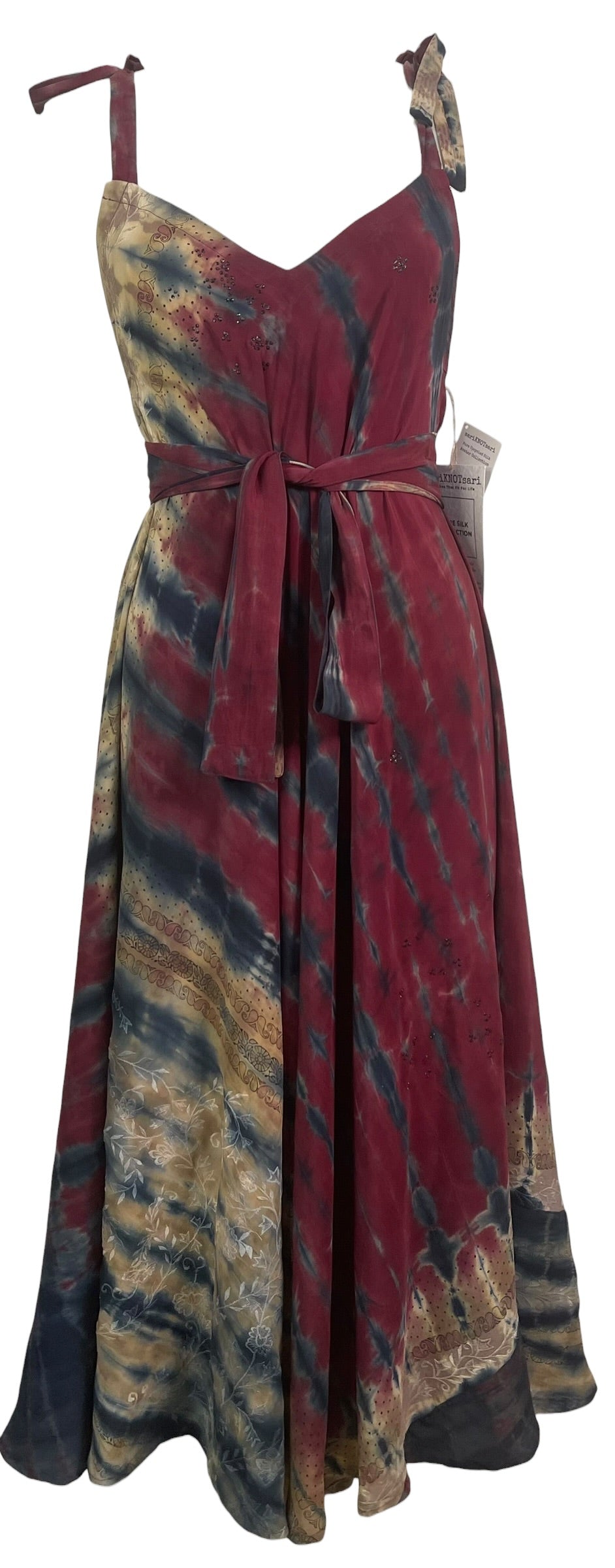 PRC8991 Avatar Pure Silk Maxi Dress with Belt