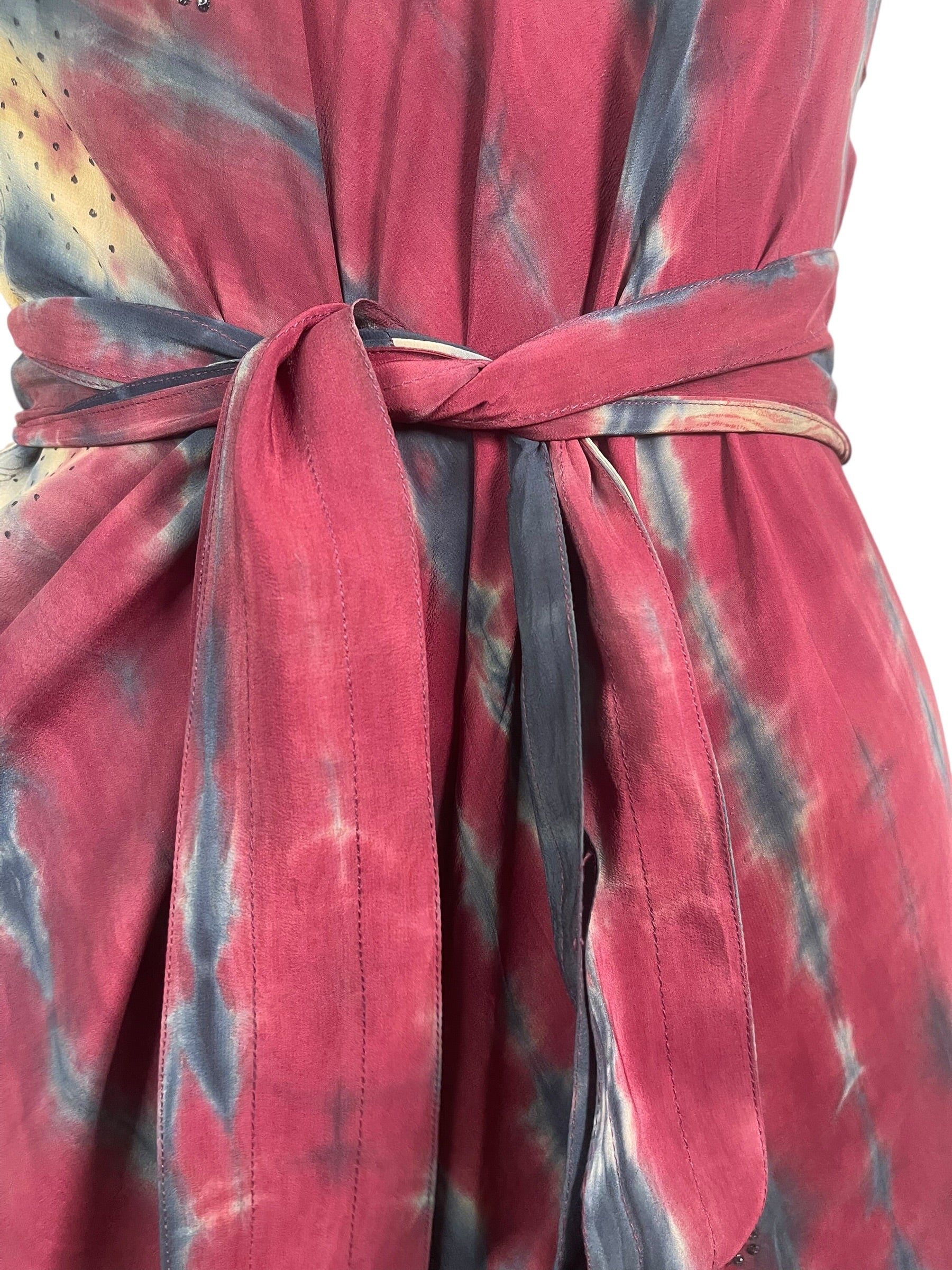 PRC8991 Avatar Pure Silk Maxi Dress with Belt
