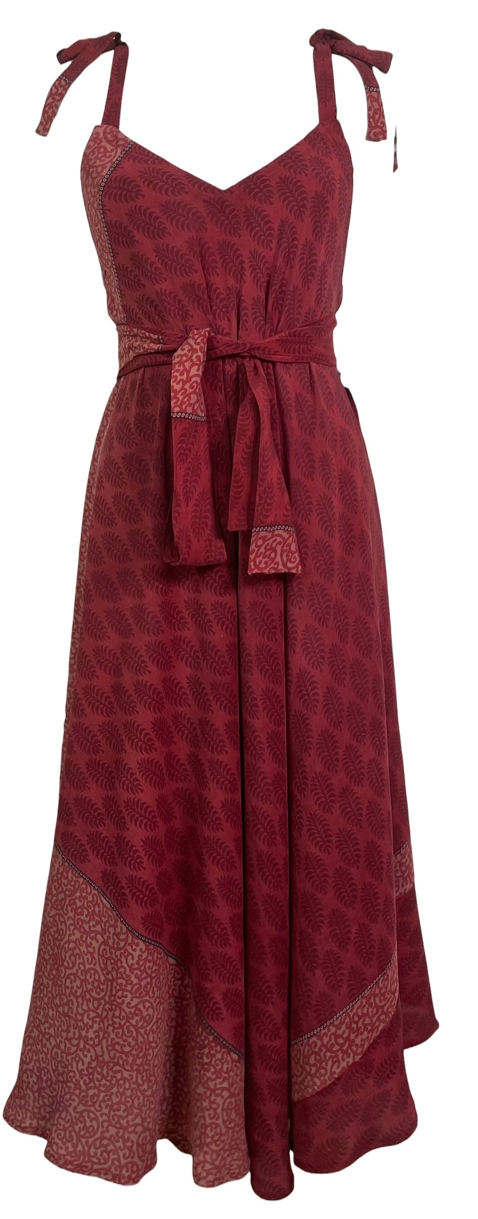 PRC8990 Avatar Pure Silk Maxi Dress with Belt