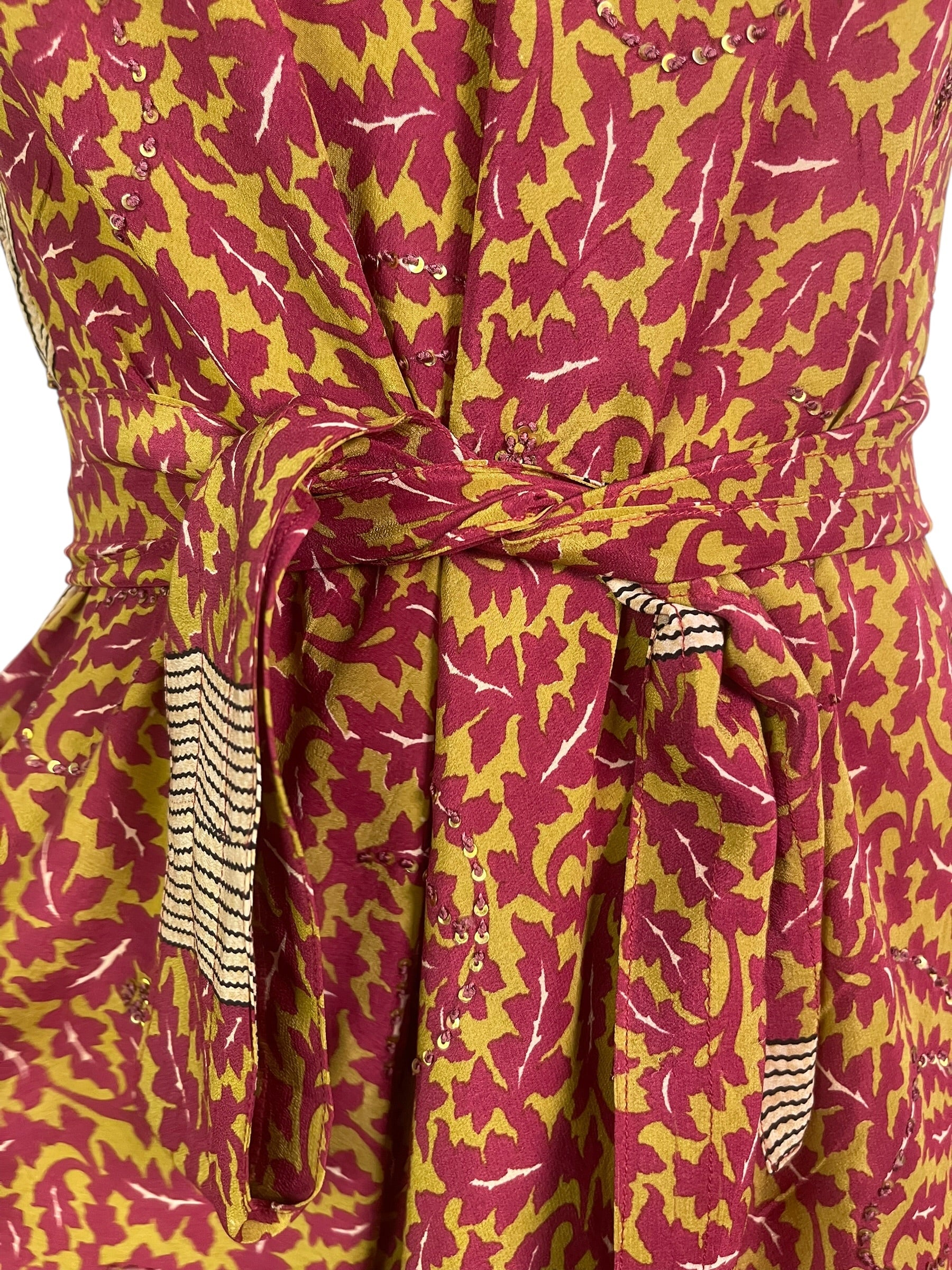 PRC8994 Avatar Pure Silk Maxi Dress with Belt
