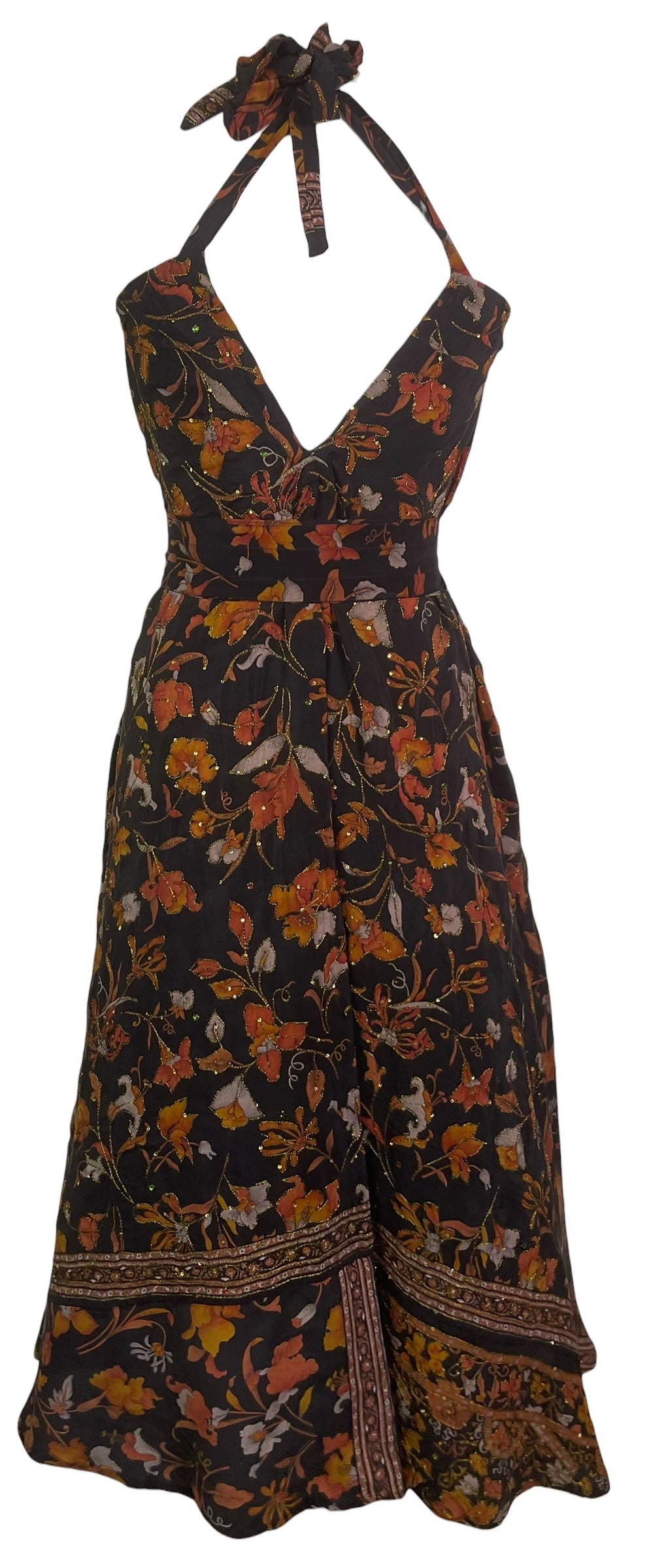 PRC8988 Avatar Pure Silk Maxi Dress with Belt