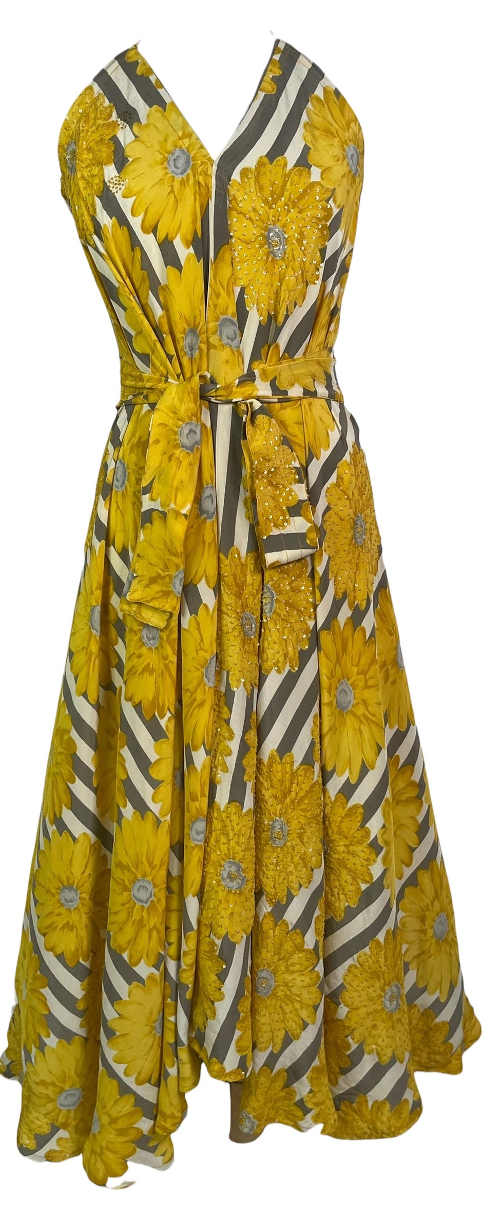 PRC8993 Avatar Pure Silk Maxi Dress with Belt