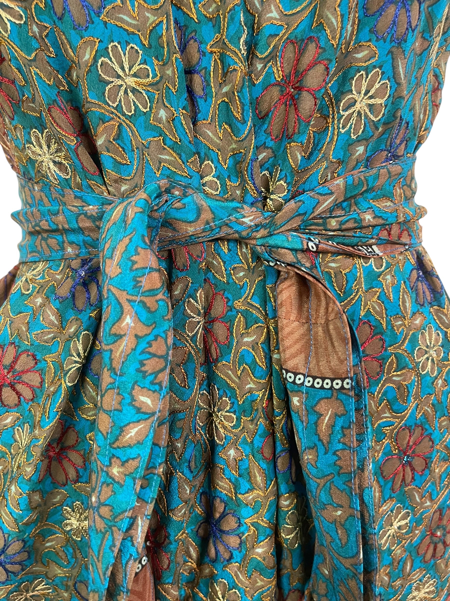 PRC8997 Avatar Pure Silk Maxi Dress with Belt