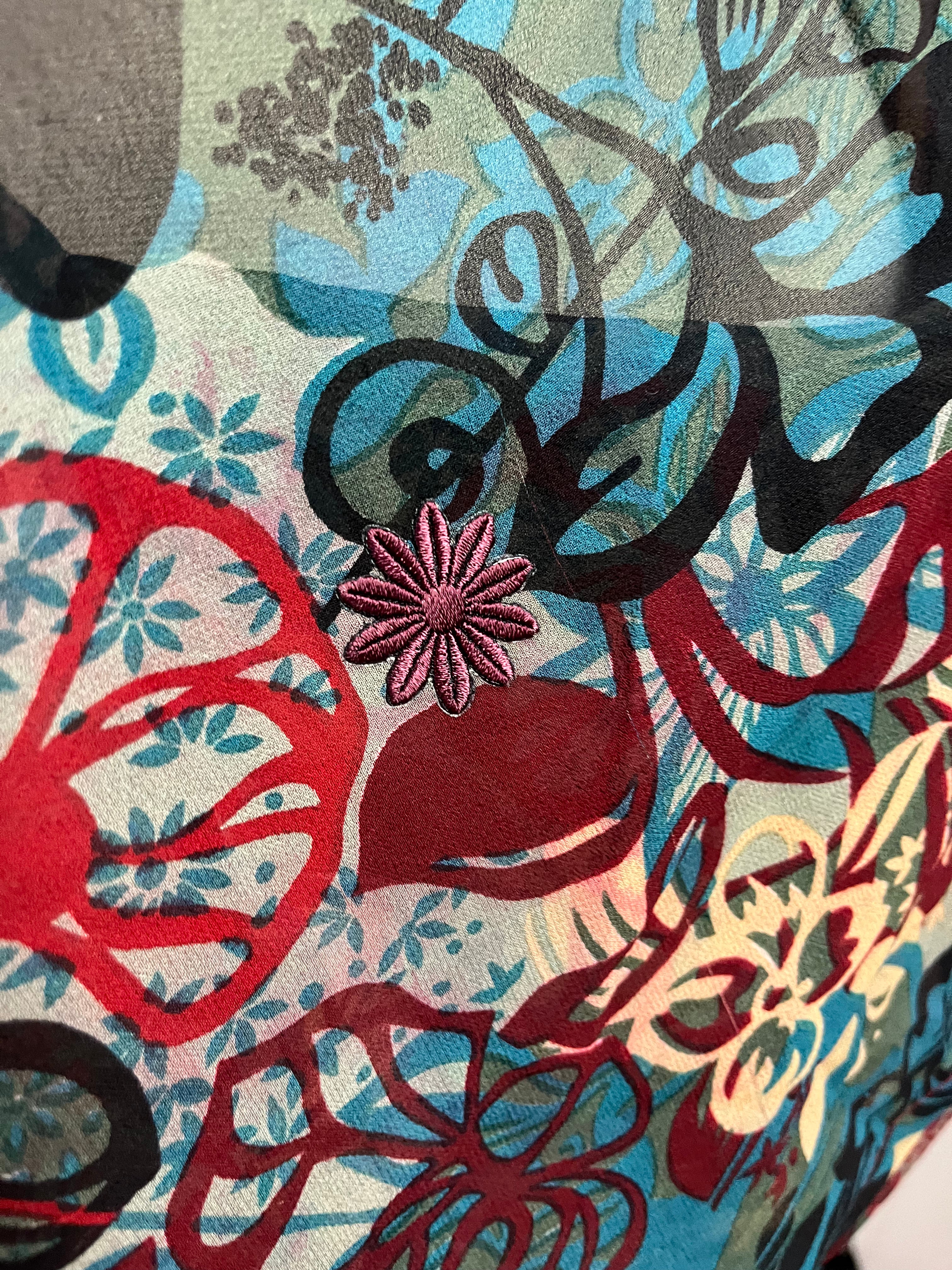 PRG8115 Sheer Wabi Sabi Pure Silk Kimono-Sleeved Top