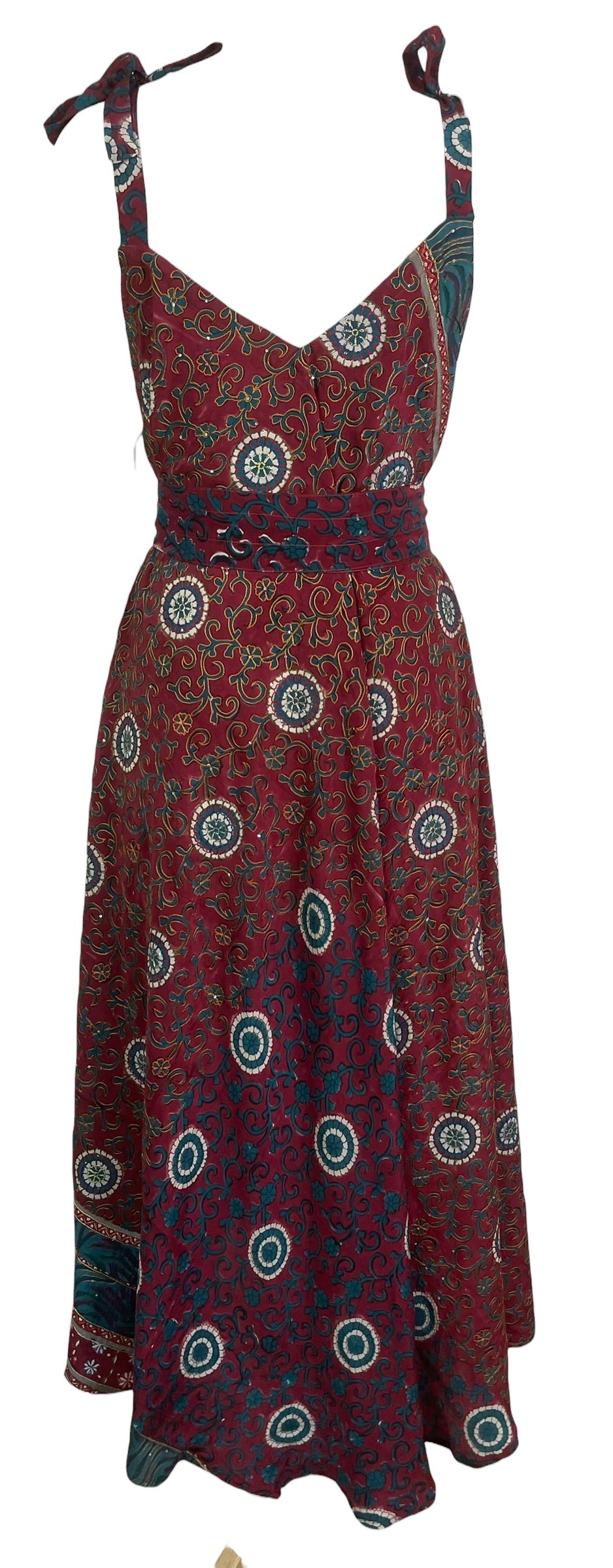 PRC8999 Avatar Pure Silk Maxi Dress with Belt