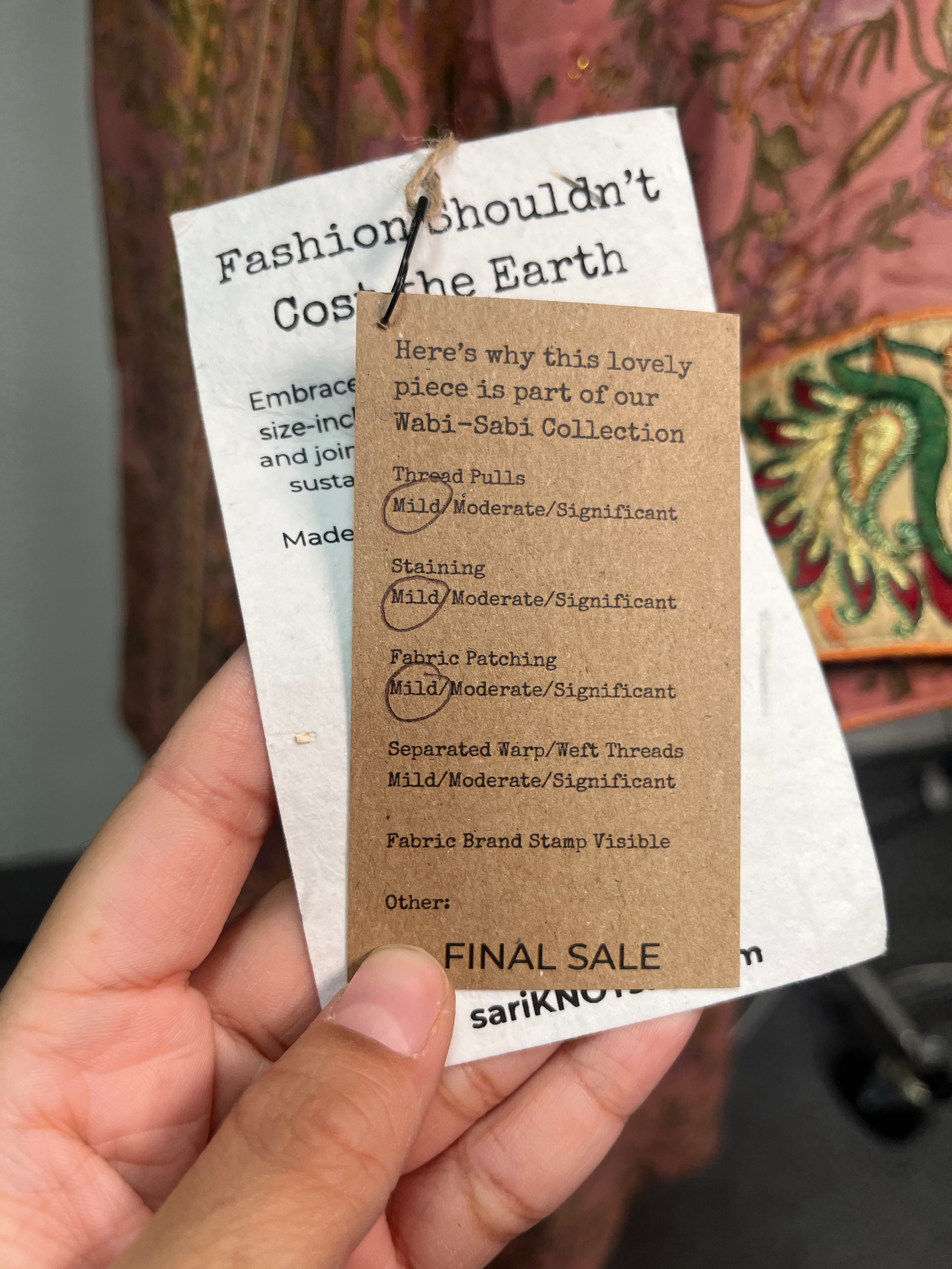 PRG7965 Sheer Wabi Sabi Pure Silk Self Pocket Tunic Dress