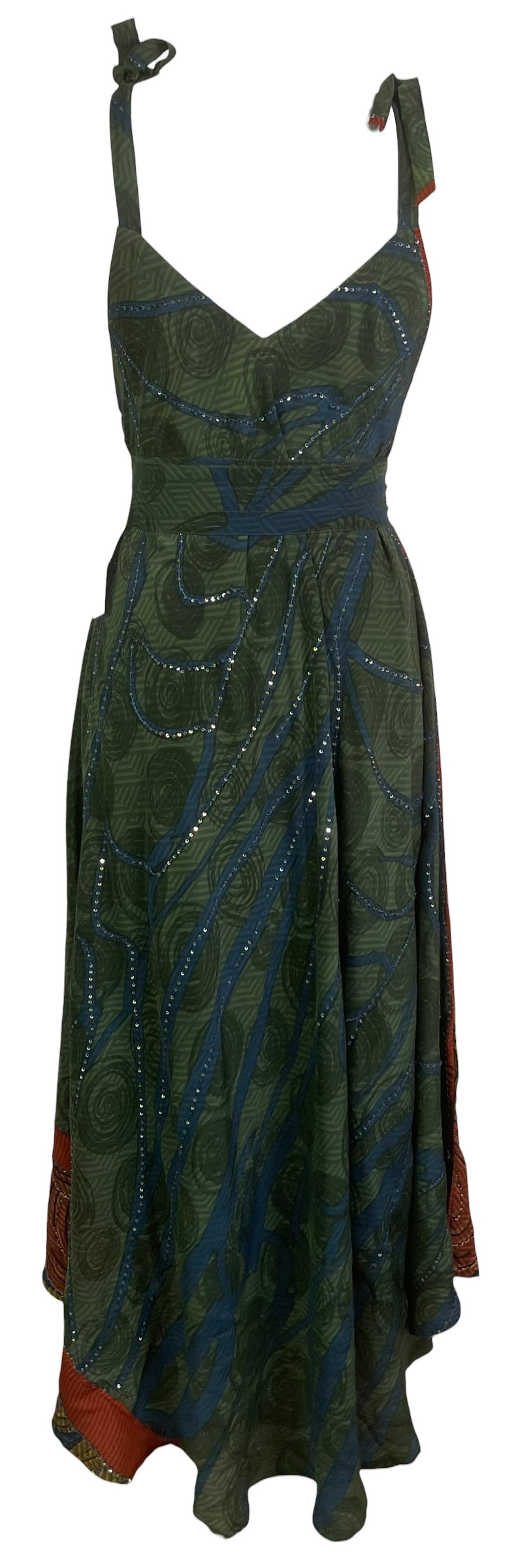 PRC8986 Avatar Pure Silk Maxi Dress with Belt