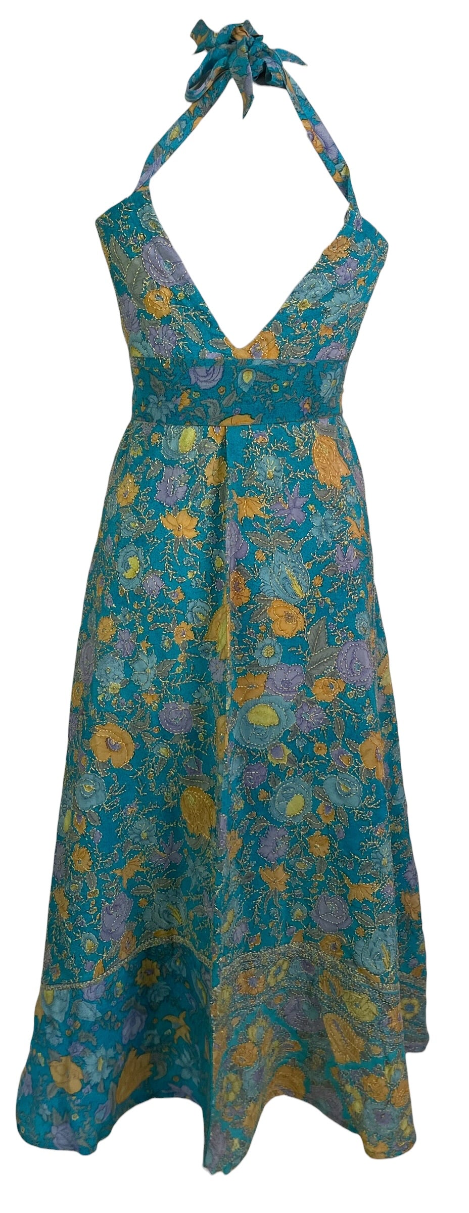 PRC9001 Avatar Pure Silk Maxi Dress with Belt