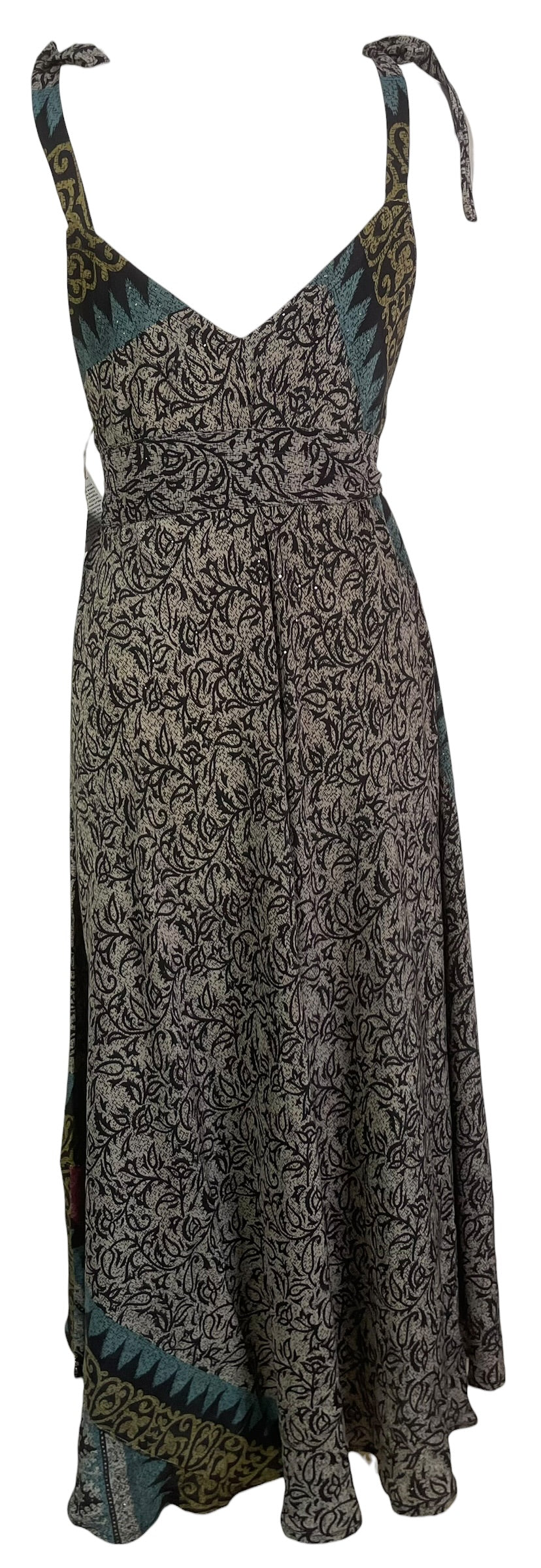 PRC8985 Avatar Pure Silk Maxi Dress with Belt