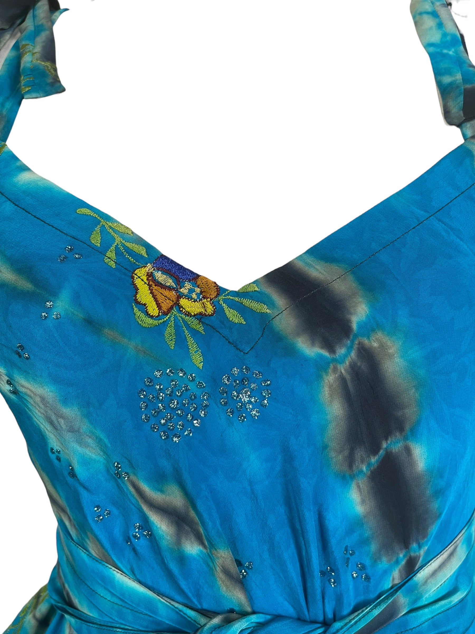 PRC8992 Avatar Pure Silk Maxi Dress with Belt