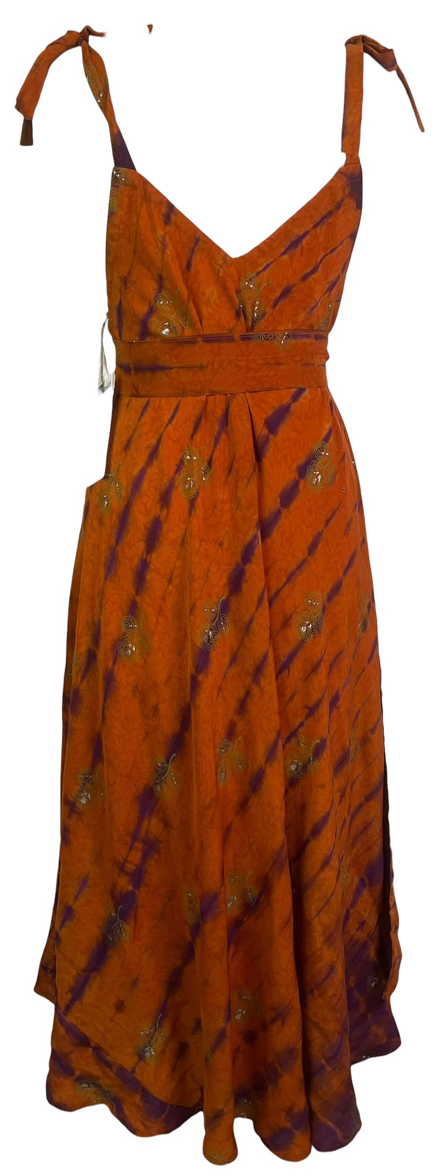 PRC8982 Avatar Pure Silk Maxi Dress with Belt