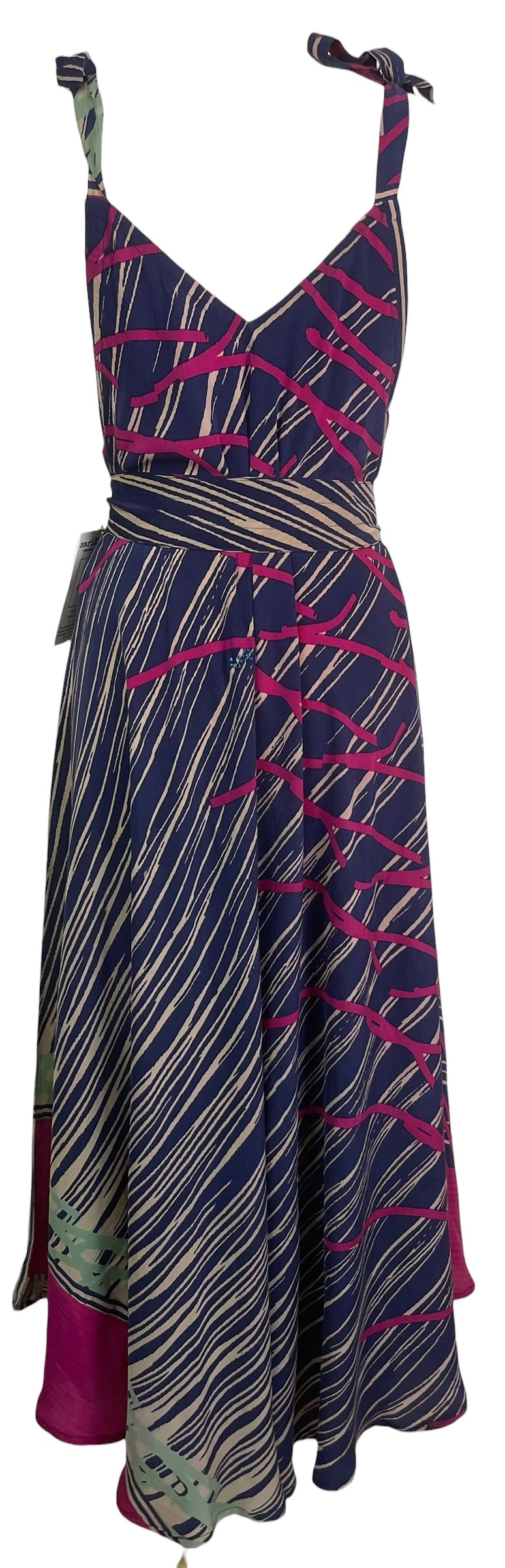 PRC8984 Wabi Sabi Pure Silk Maxi Dress with Belt