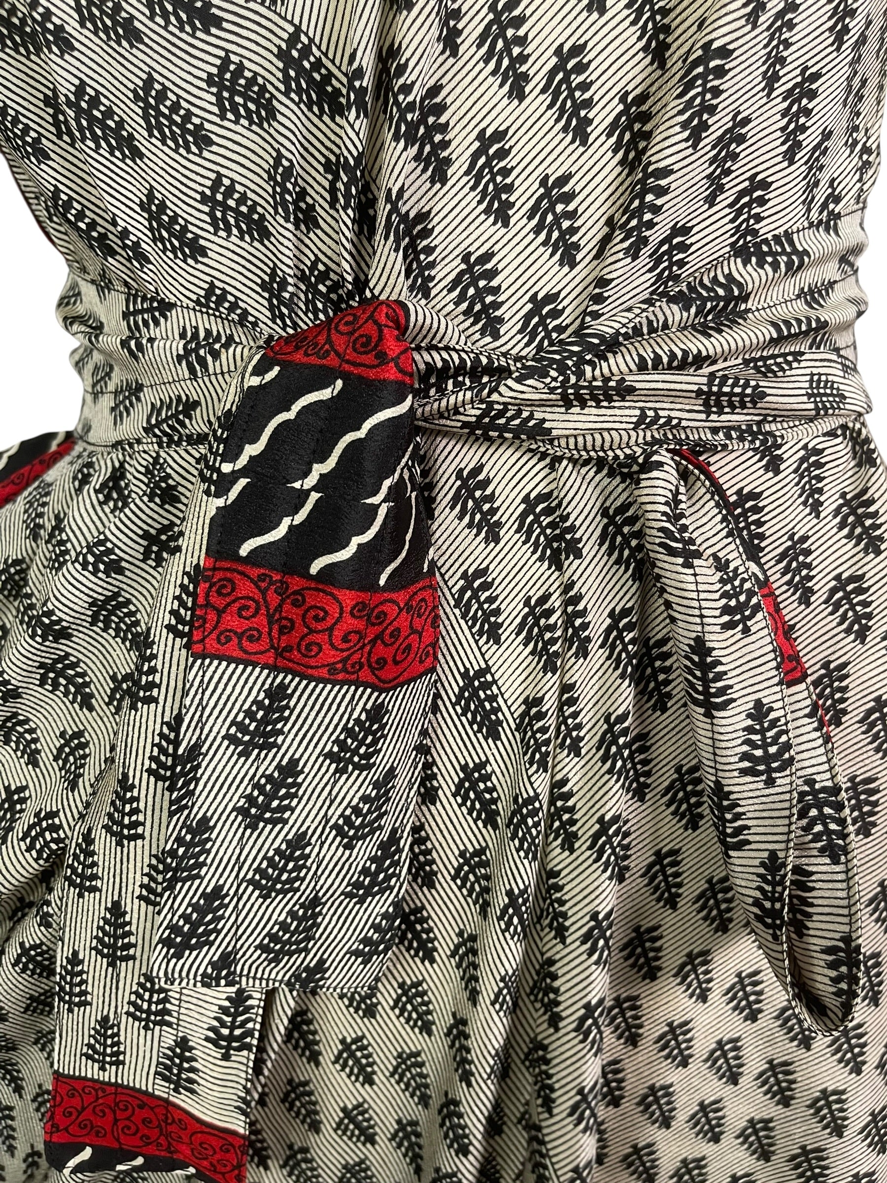 PRC8995 Wabi Sabi Pure Silk Maxi Dress with Belt