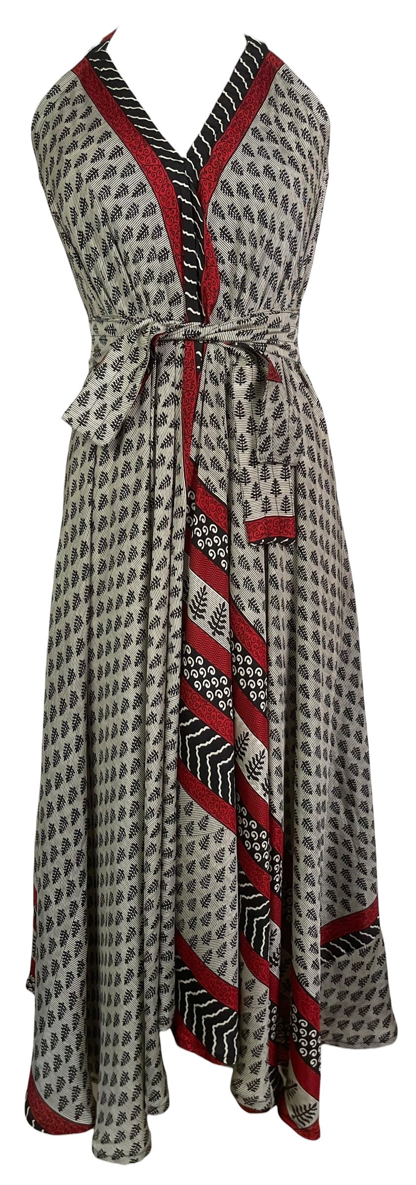 PRC8995 Wabi Sabi Pure Silk Maxi Dress with Belt