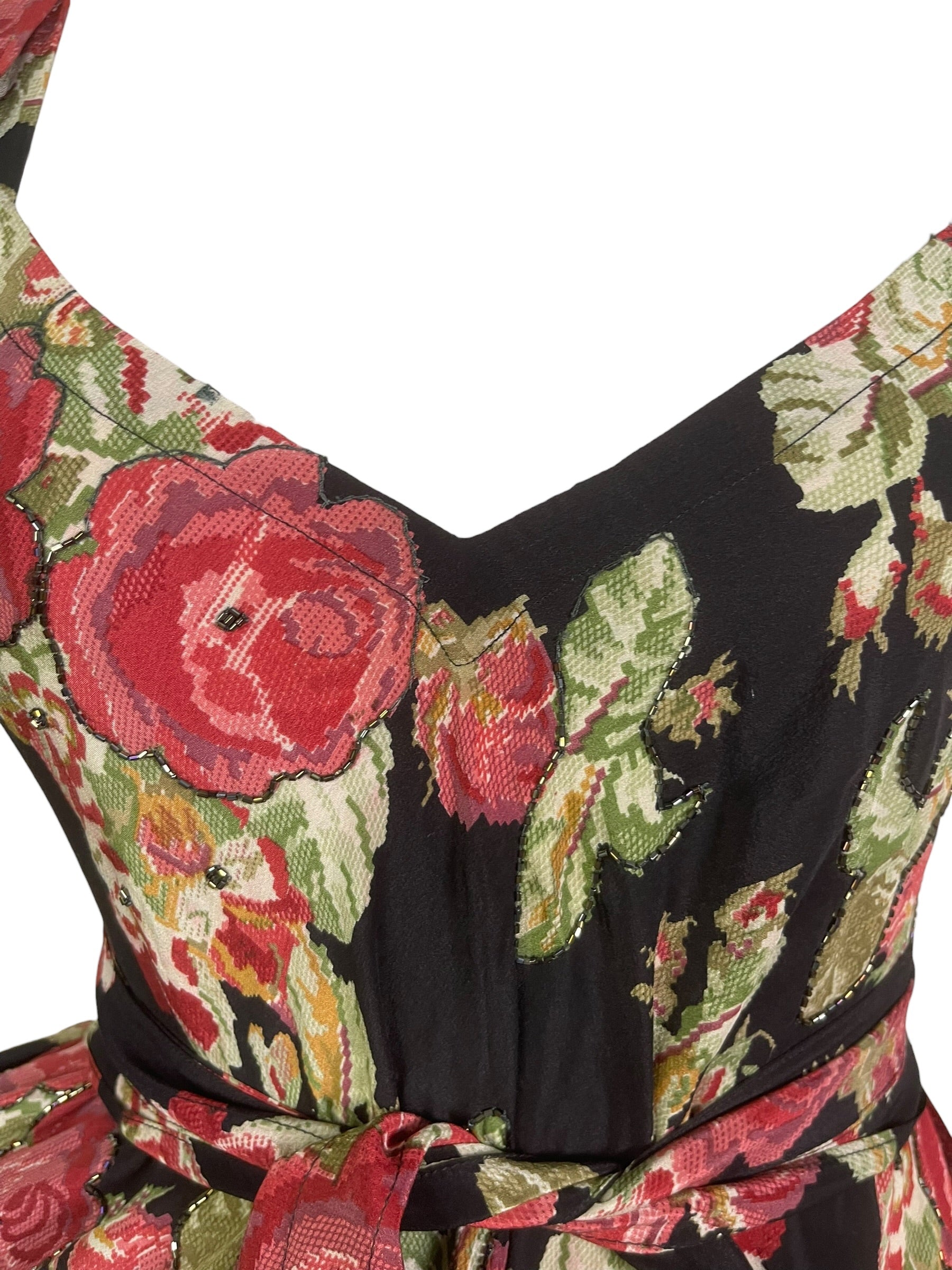 PRC8983 Wabi Sabi Pure Silk Maxi Dress with Belt