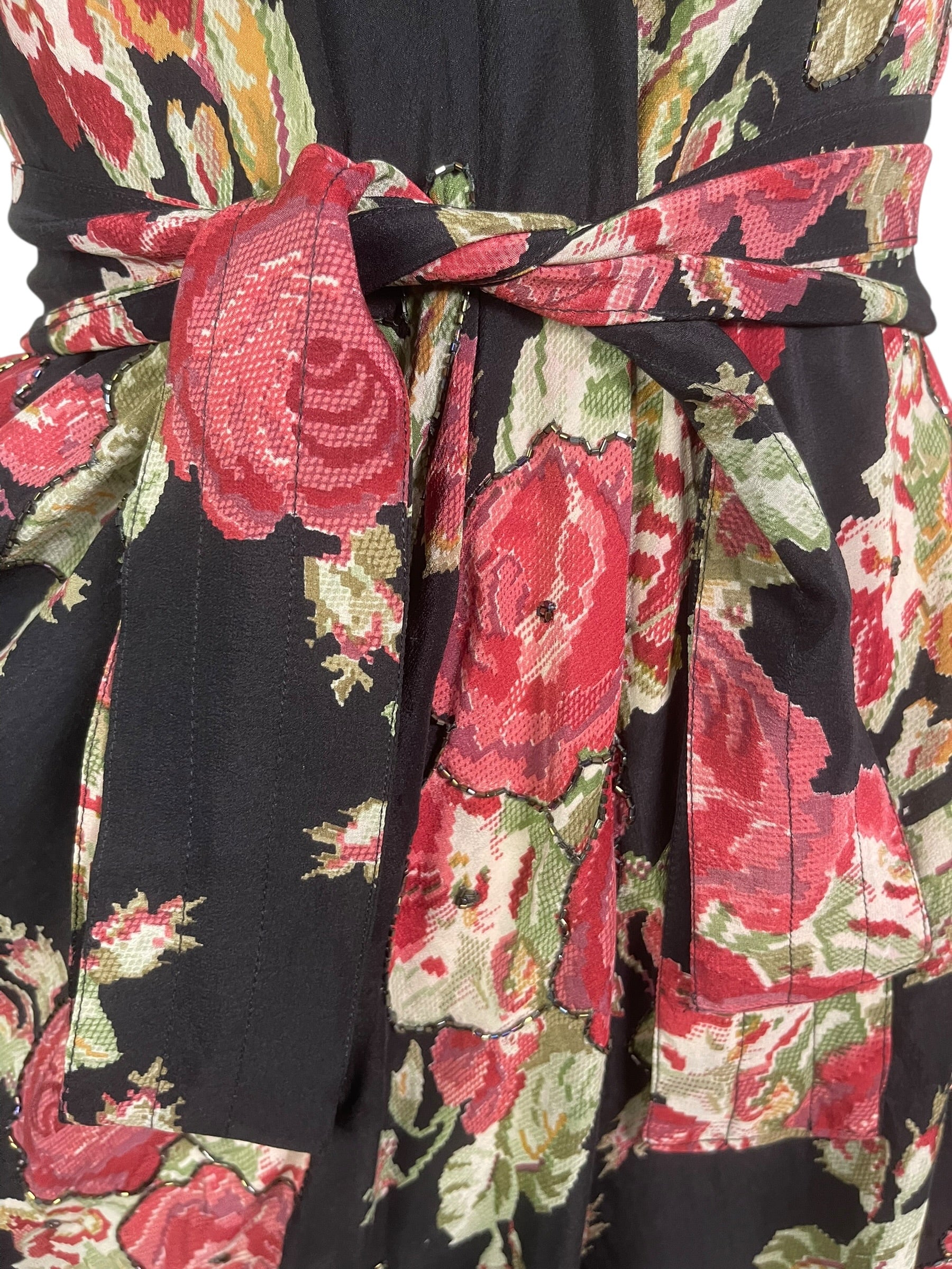 PRC8983 Wabi Sabi Pure Silk Maxi Dress with Belt