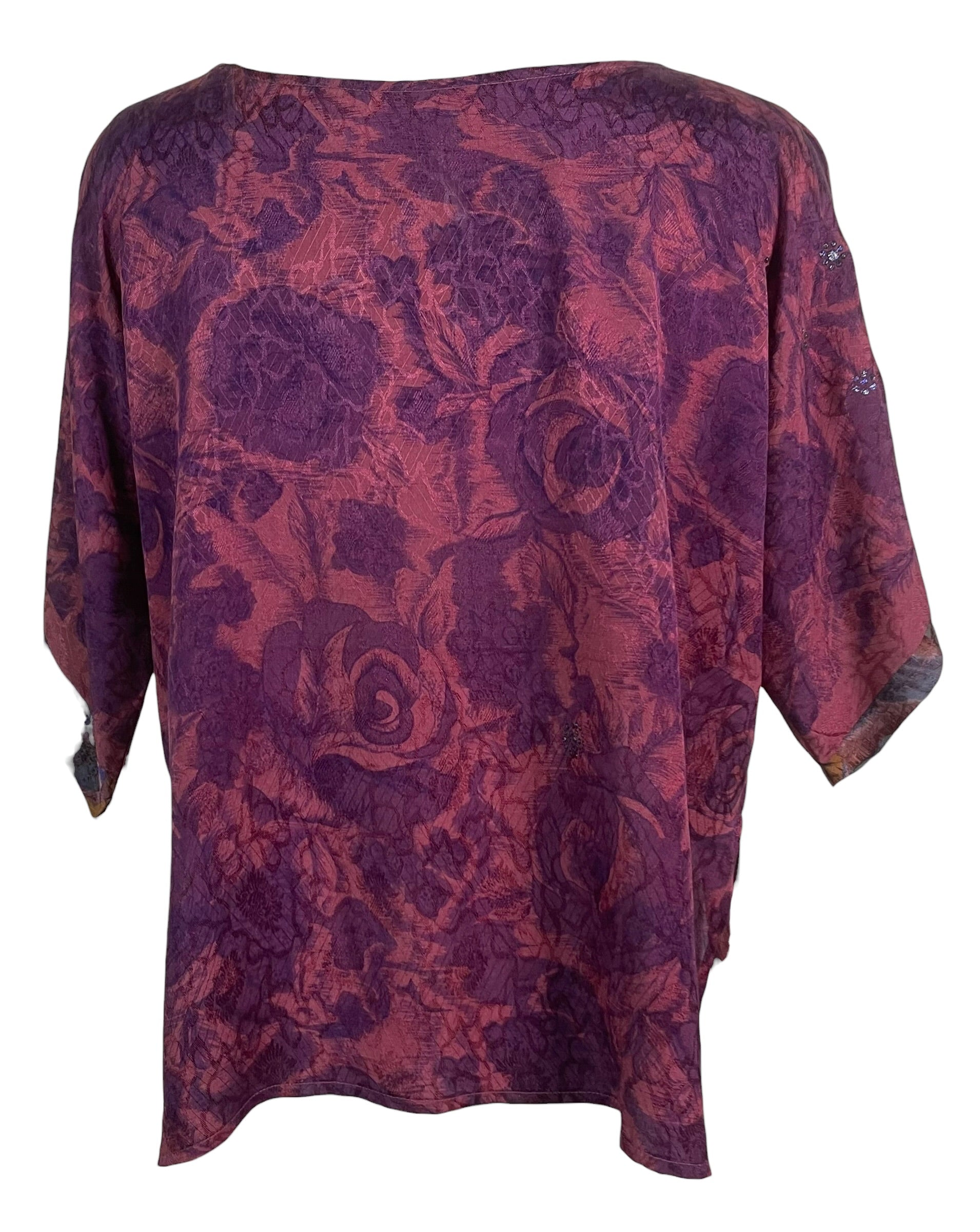 PRC8898 Avatar Pure Silk Side Slit Top