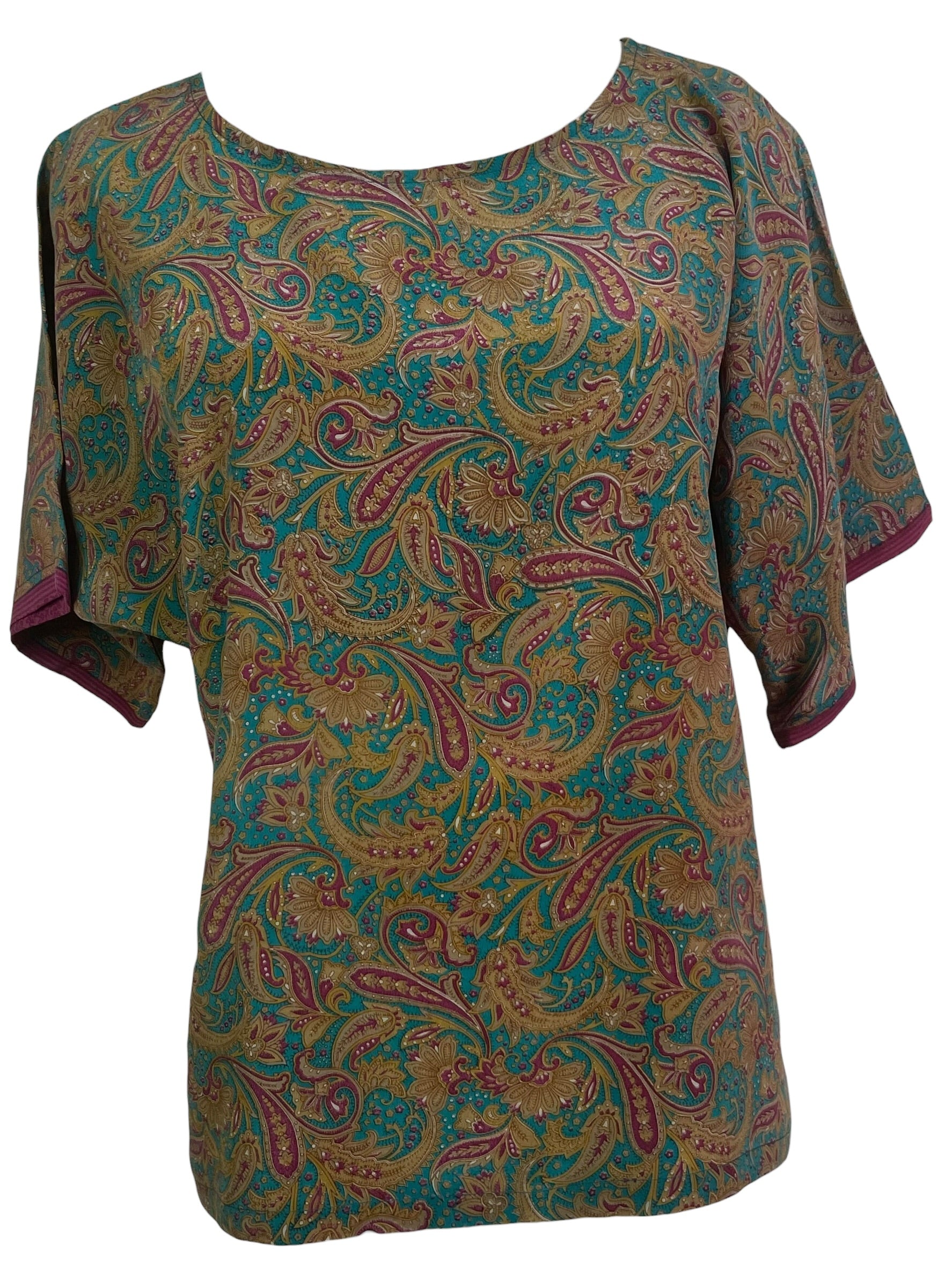 PRC9007 Avatar Pure Silk Side Slit Top