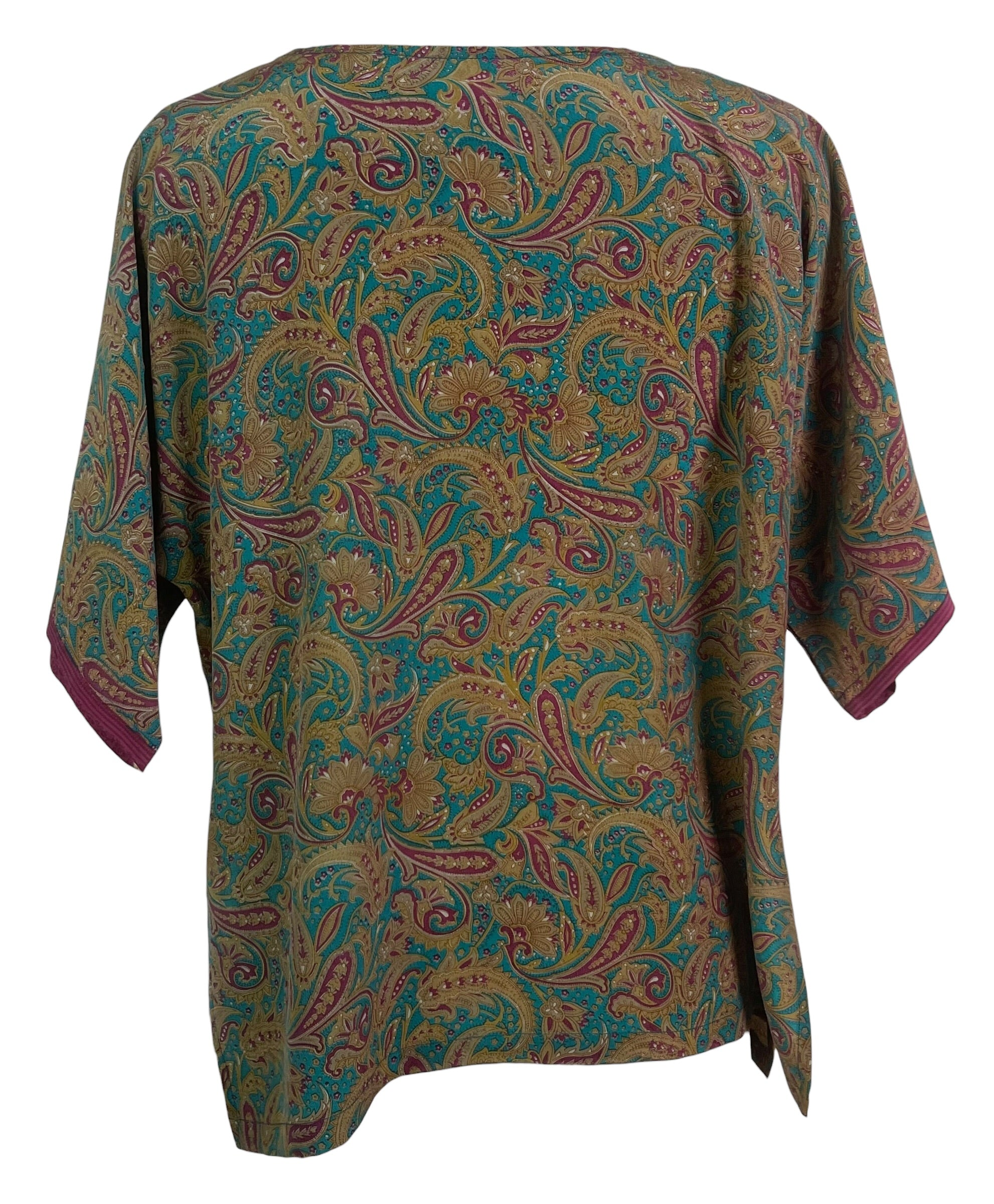 PRC9007 Avatar Pure Silk Side Slit Top