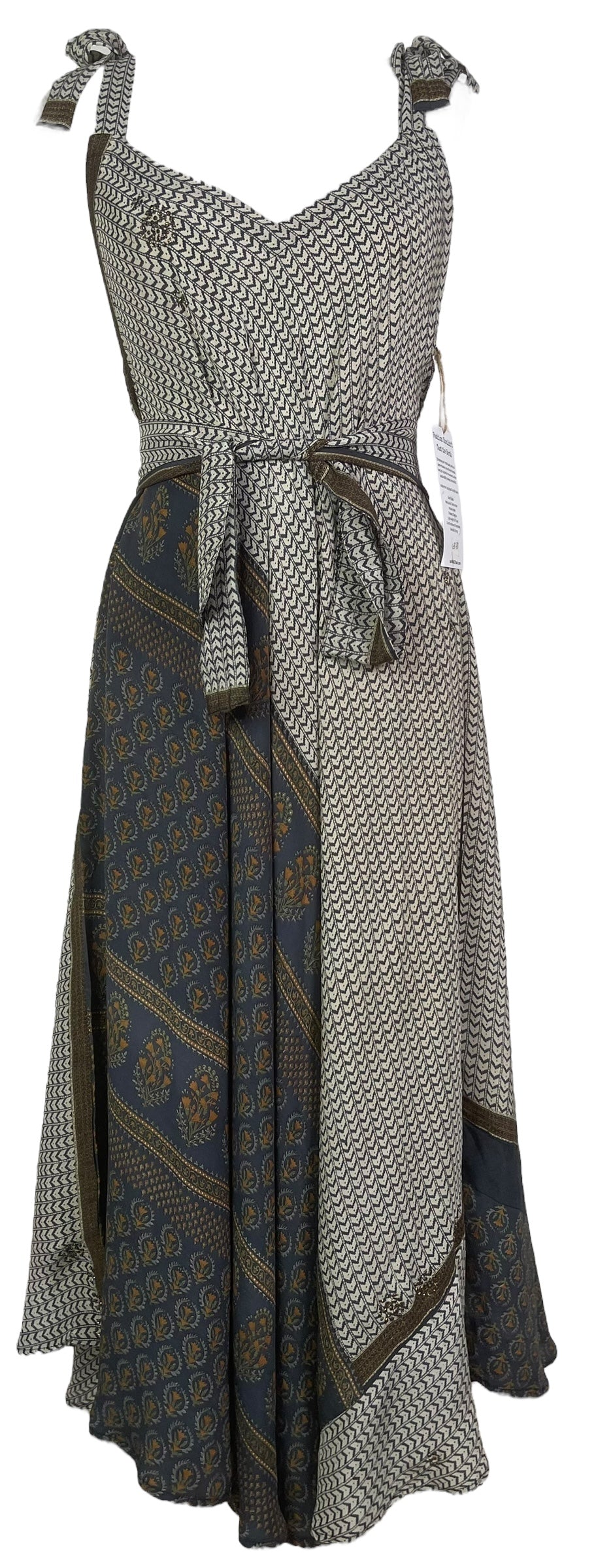 PRC8287 Avatar Pure Silk Maxi Dress with Belt